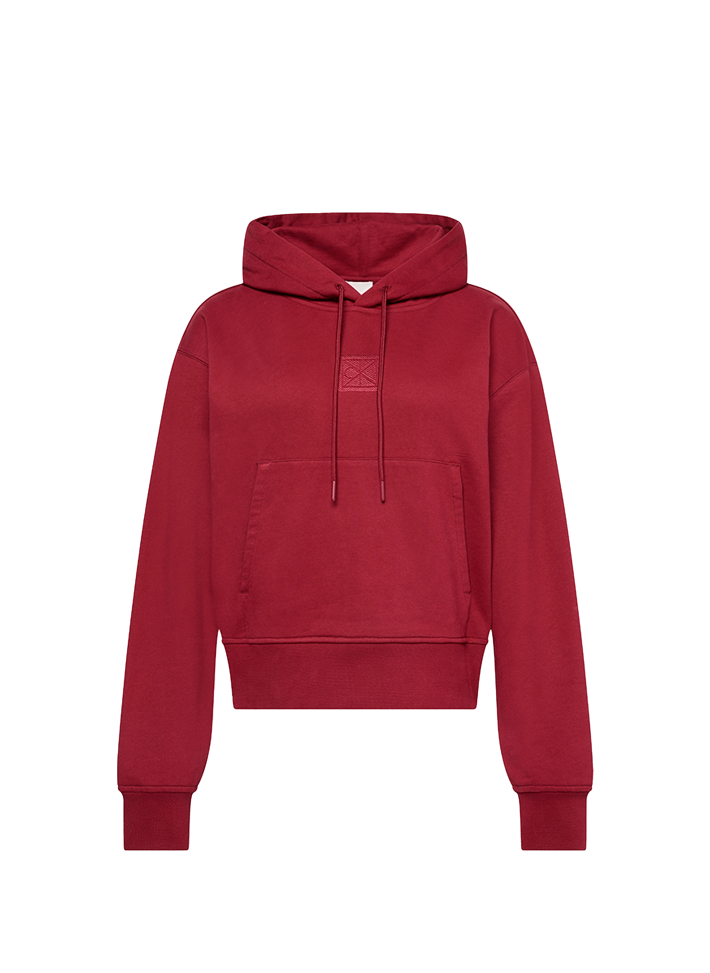 Straight embroidered sweatshirt in mixed cotton CALVIN KLEIN Red