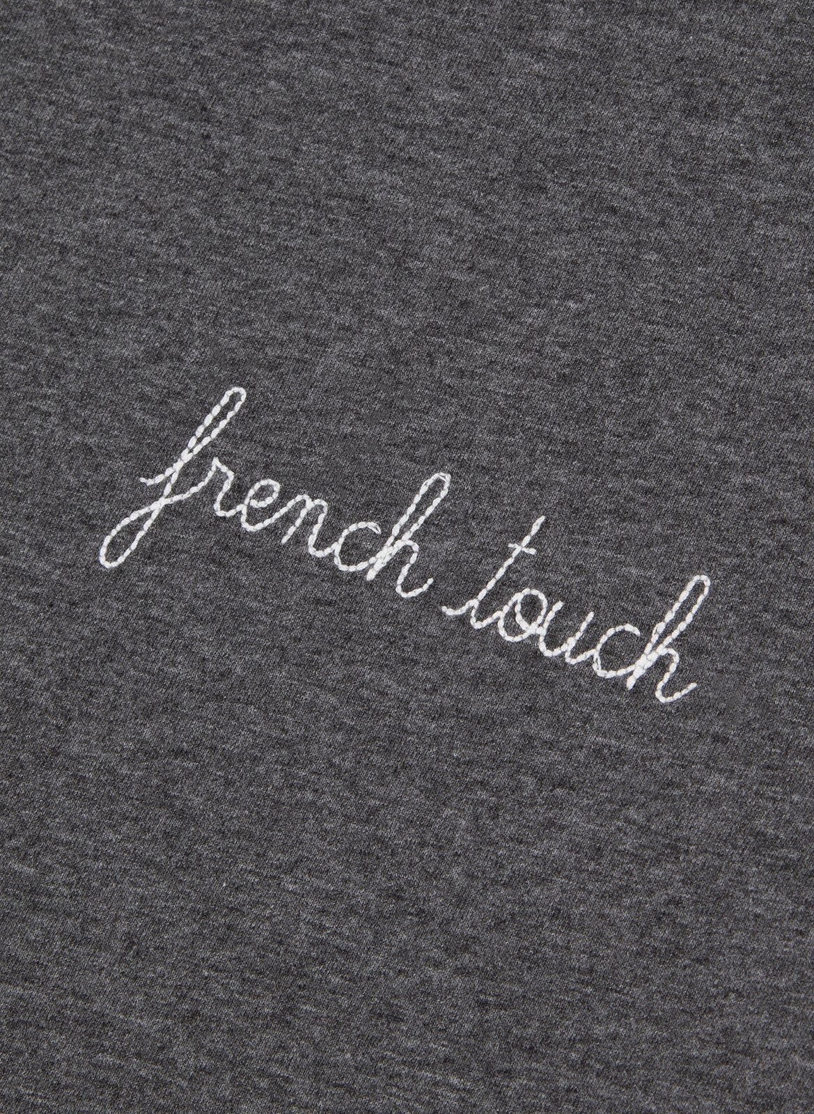 Embroidered cotton T-shirt MAISON LABICHE Grey