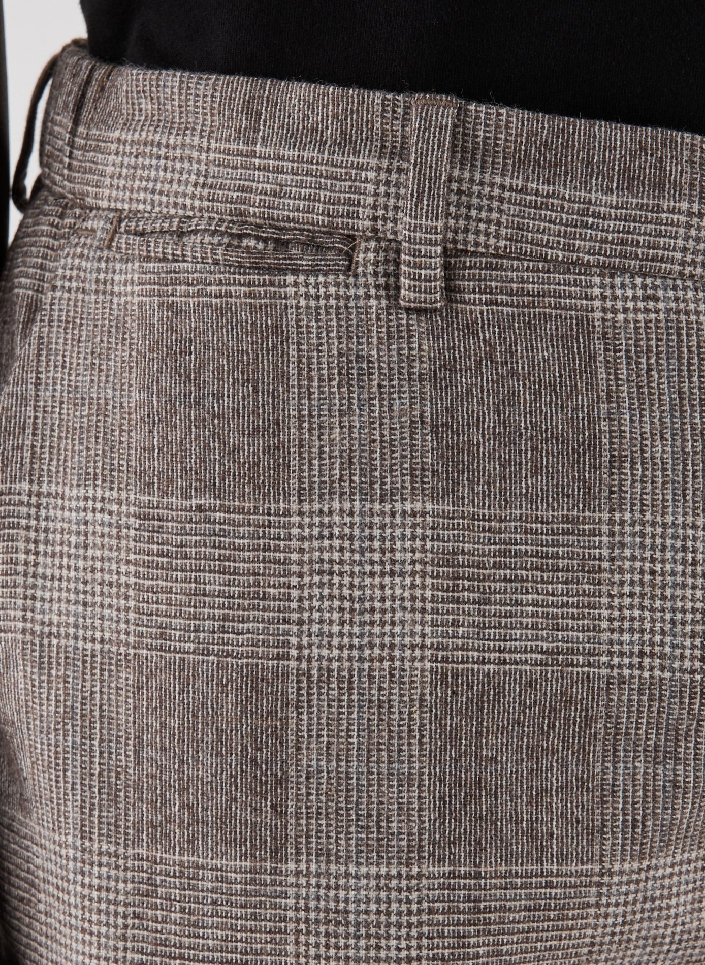 Pantalon slim à carreaux en laine et cachemire mélangés HACKETT Beige