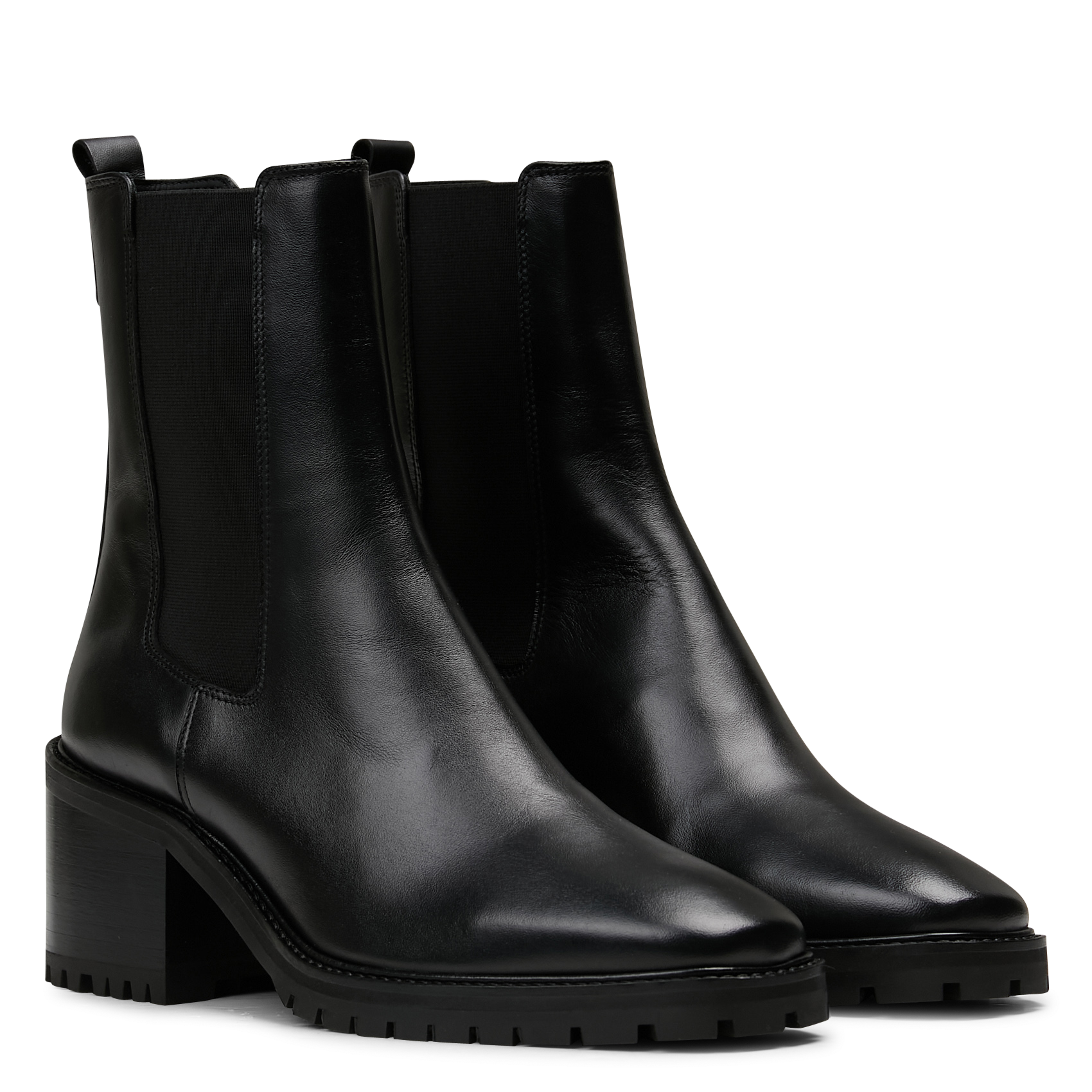 Bottines à talons en cuir n°559 RIVECOUR Noir