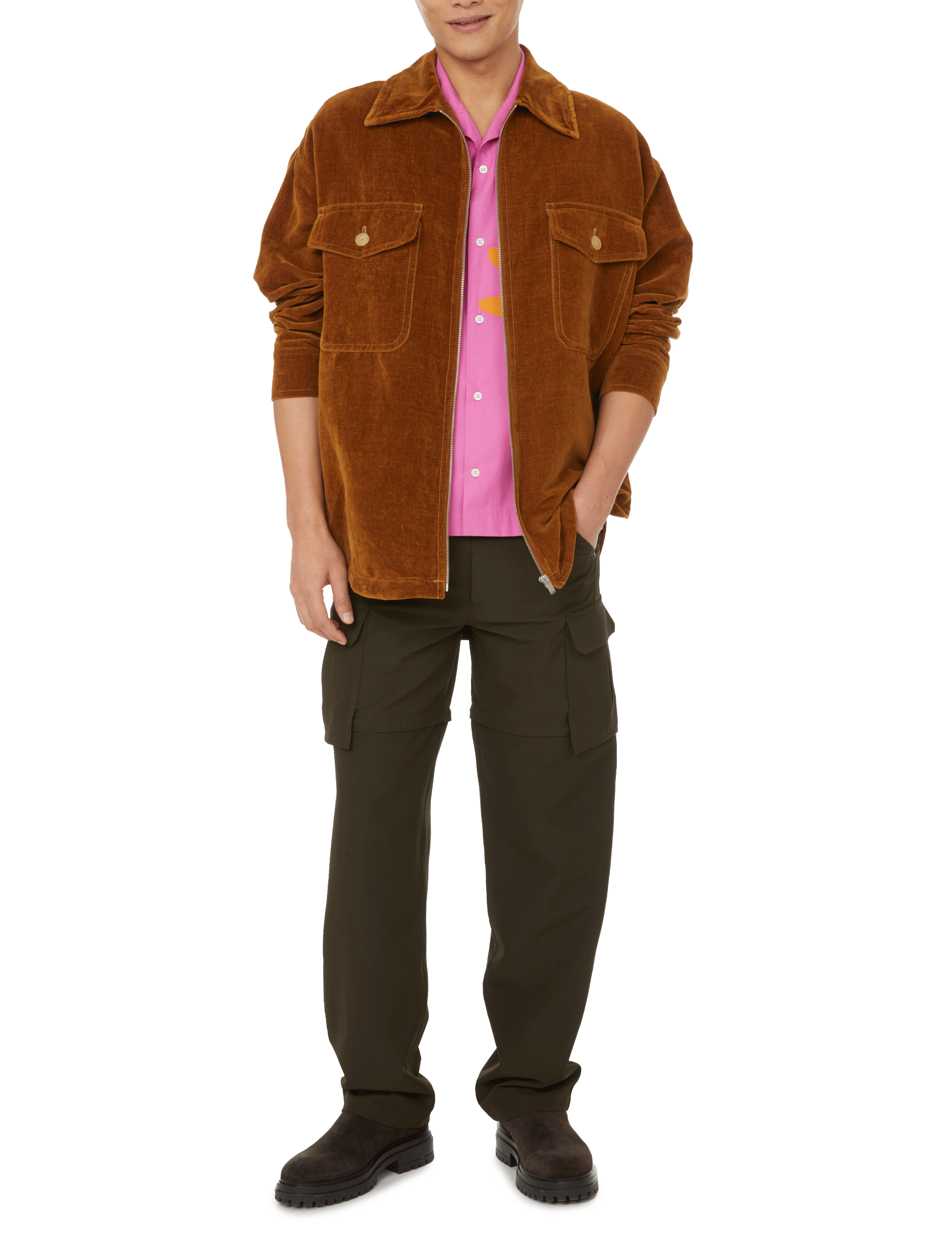 Le Blouson Montagne cotton and linen jacket JACQUEMUS Brown