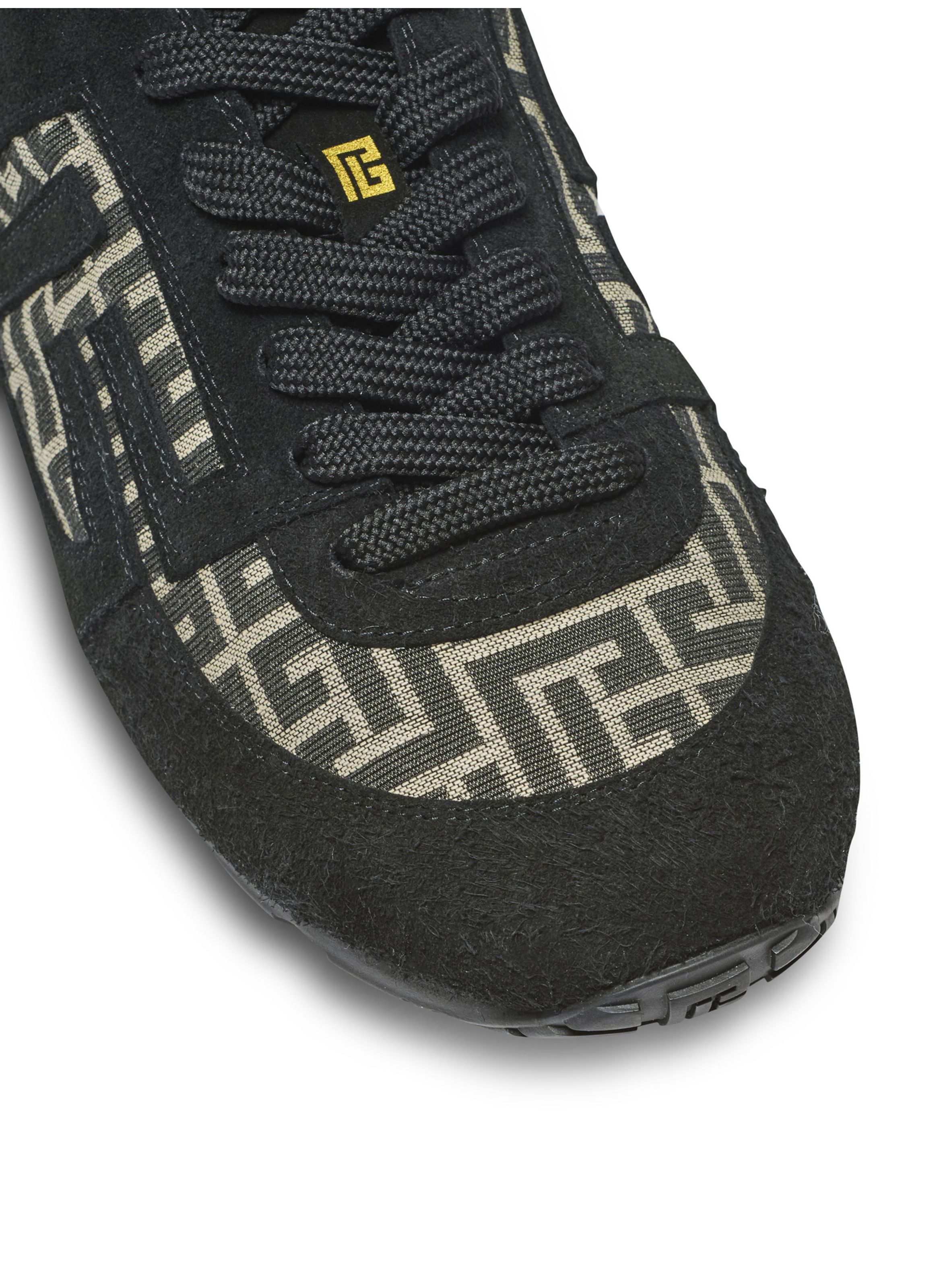 Baskets racer 45 en jacquard monogramme BALMAIN Noir