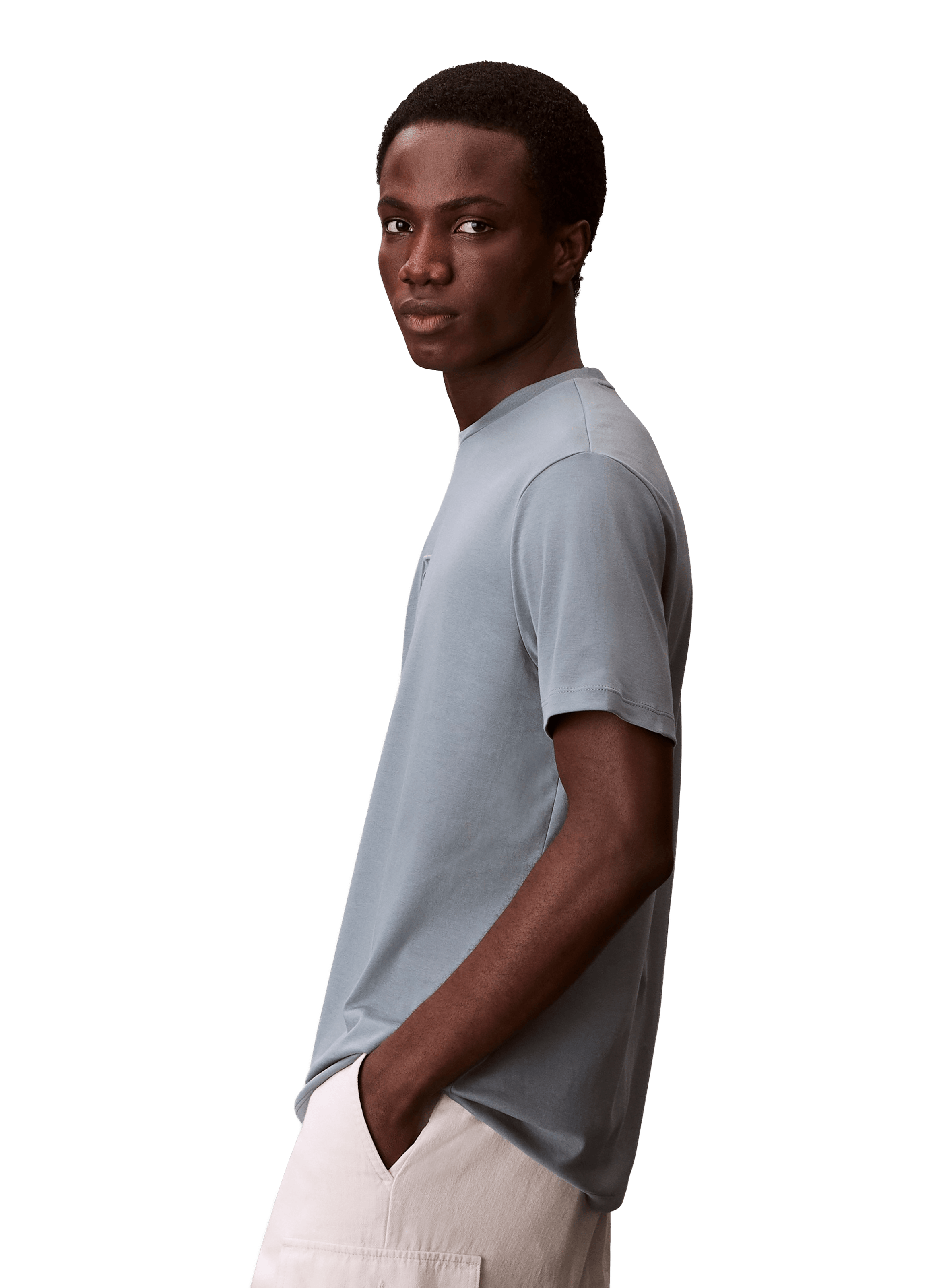 Cotton Logo T-shirt CALVIN KLEIN Blue