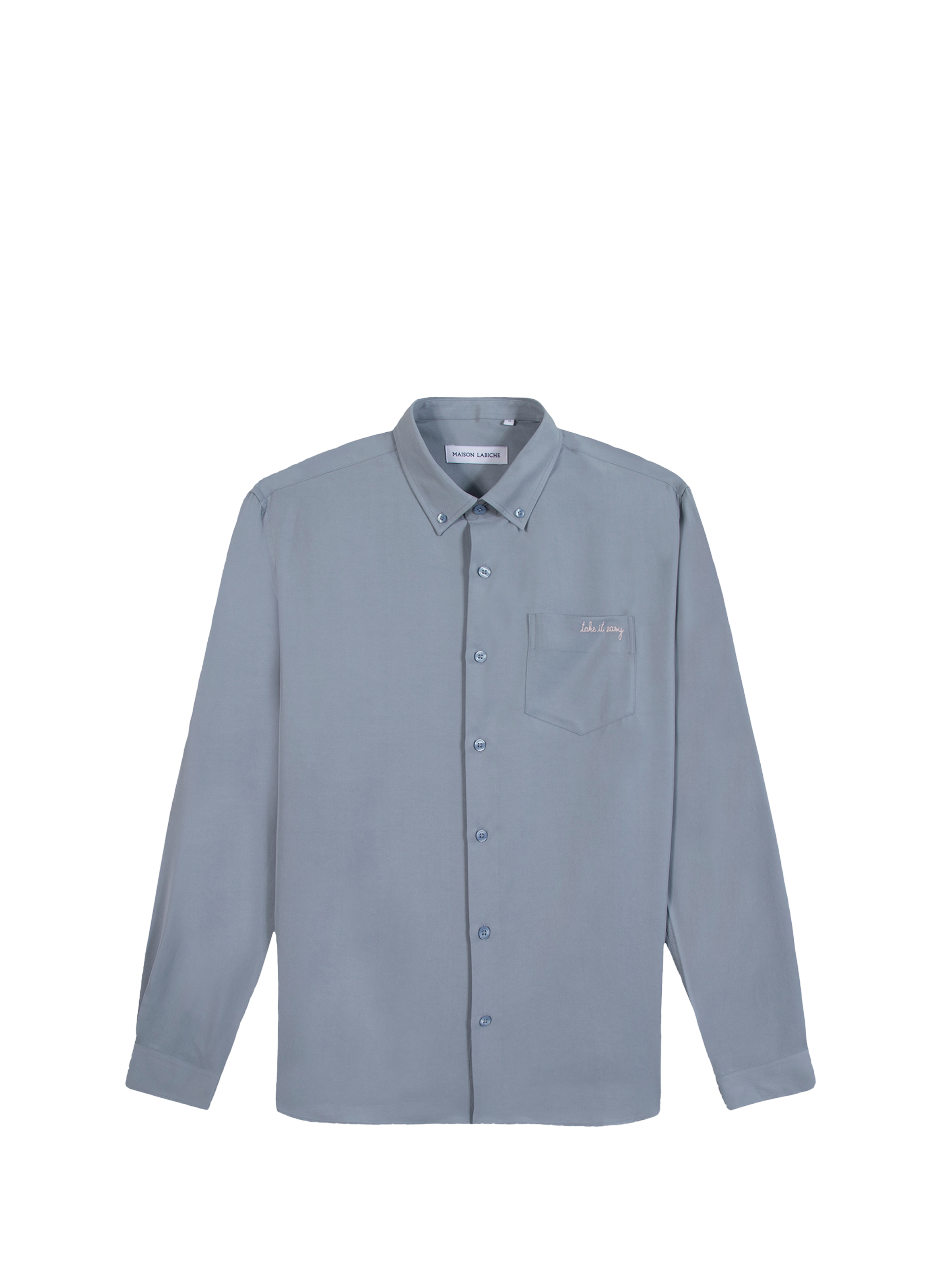 Straight Shirt Tombelle Embroidered MAISON LABICHE Blue