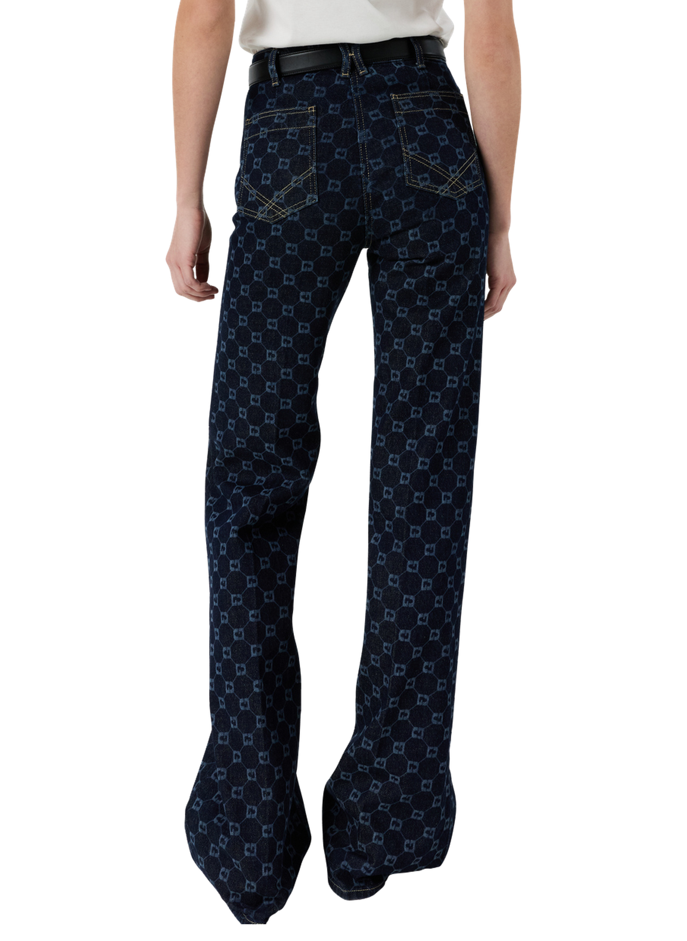 Jean flare à monogramme - anna GERARD DAREL Bleu