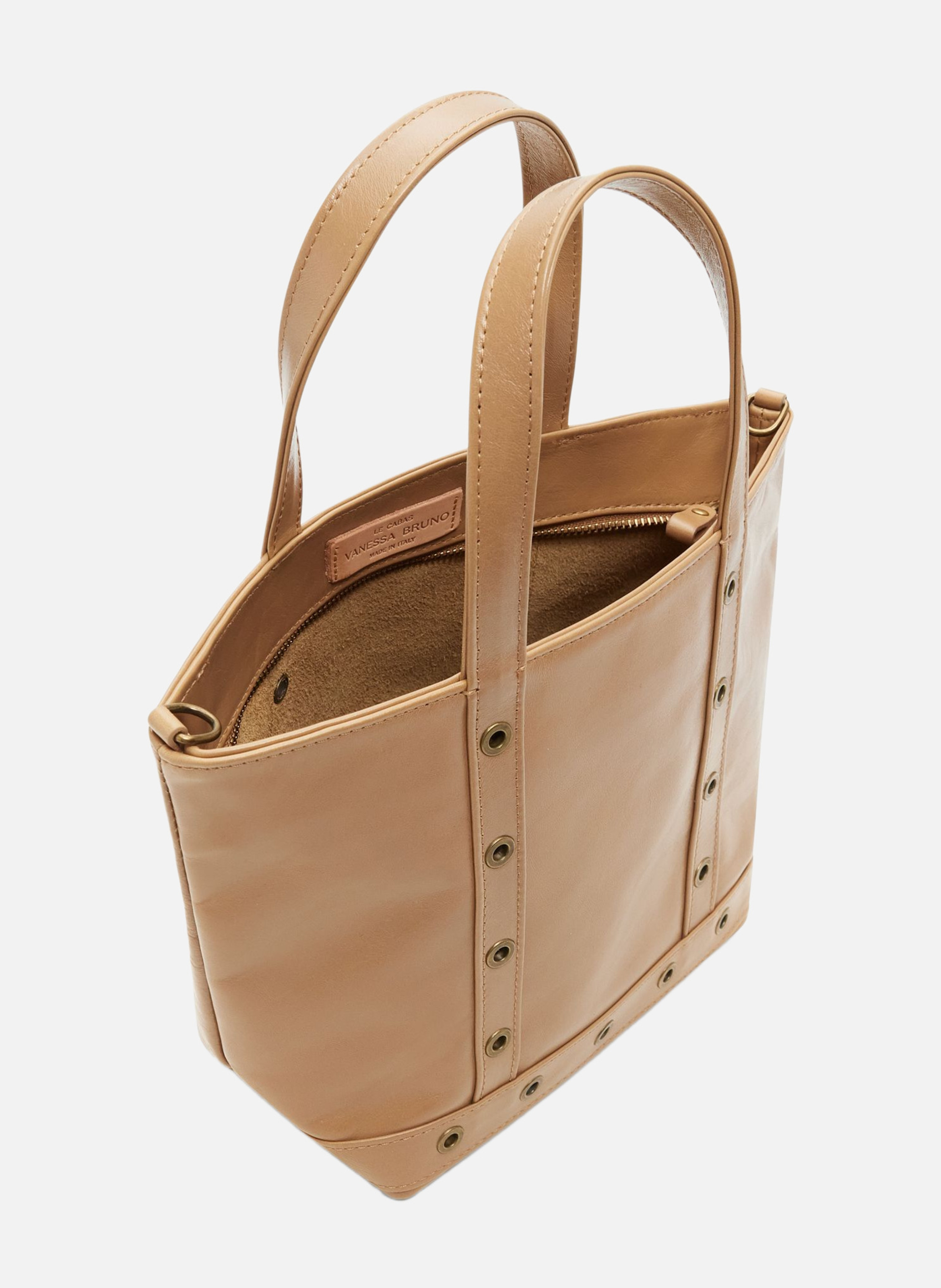 Cabas S en cuir VANESSA BRUNO Beige