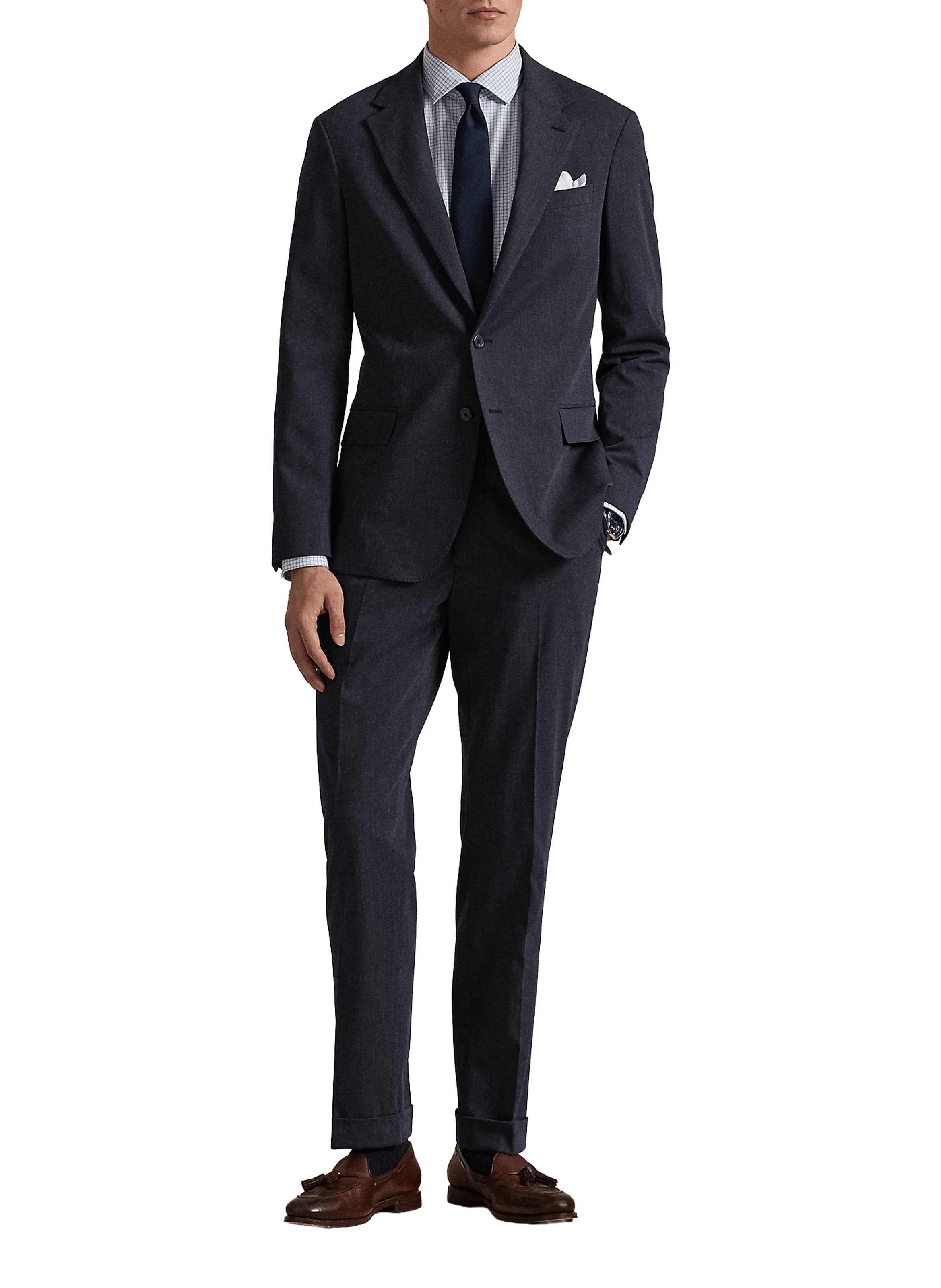 Fitted tailored blazer POLO RALPH LAUREN Blue