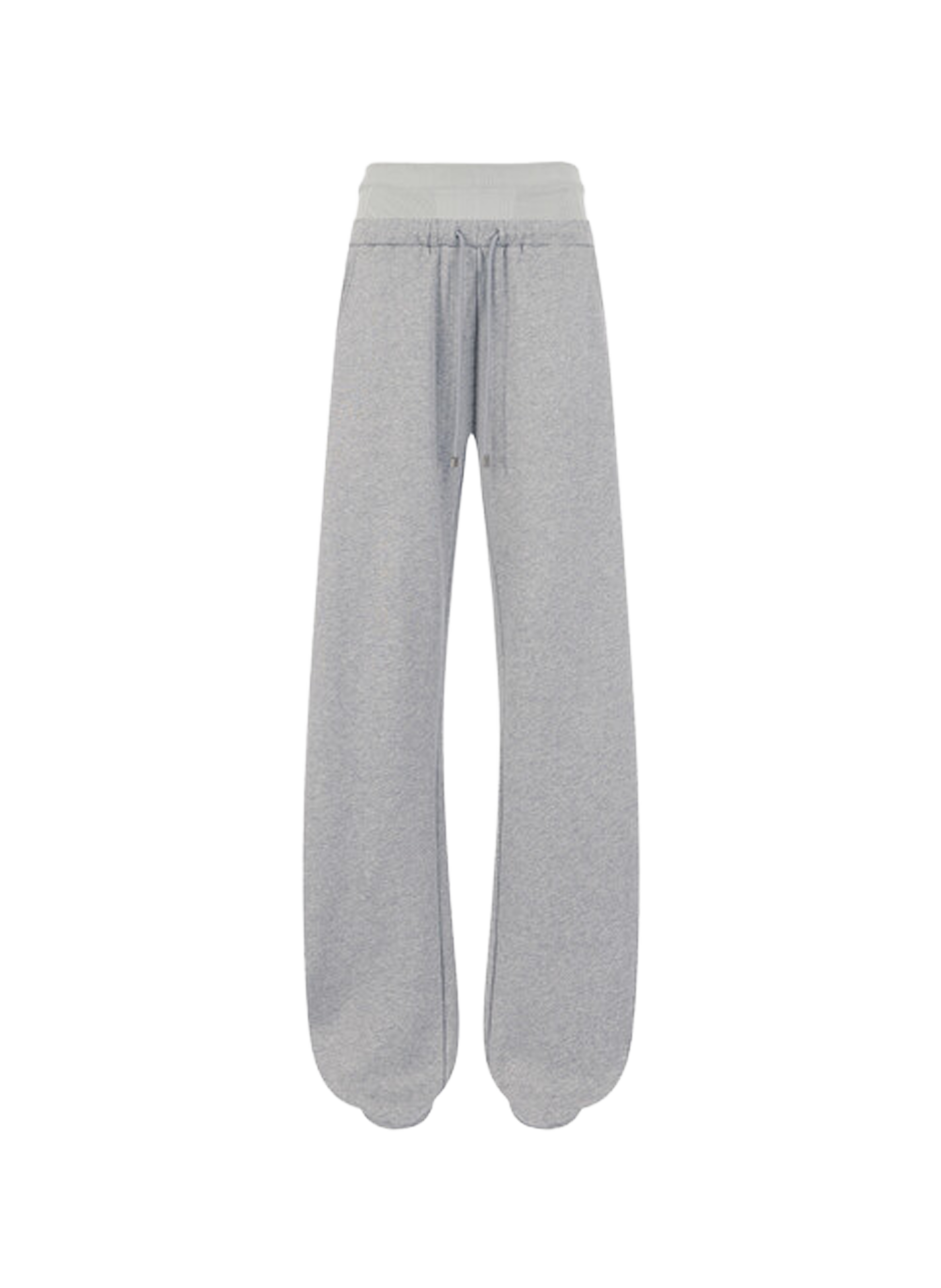 Pantalon de jogging en polaire à empiècements nervurés THE ATTICO Gris