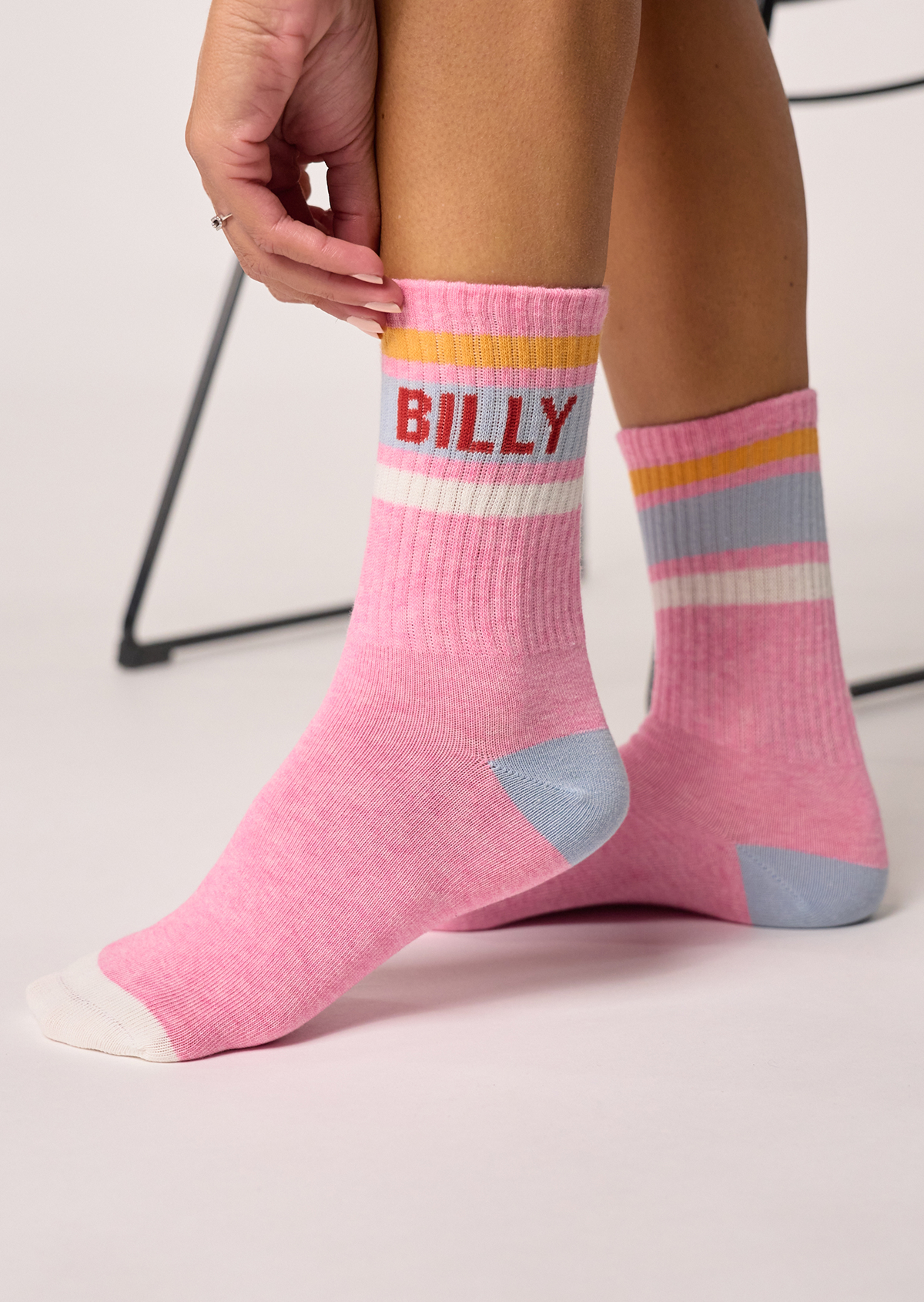 Chaussettes en coton tennis BILLYBELT Rose