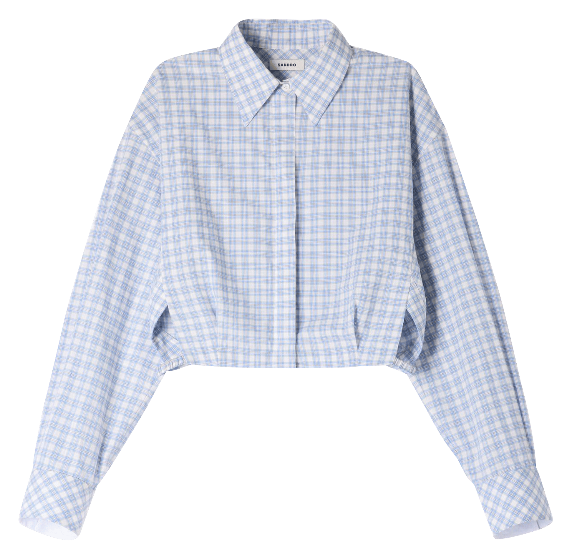 Chemise col classique à carreaux SANDRO Bleu