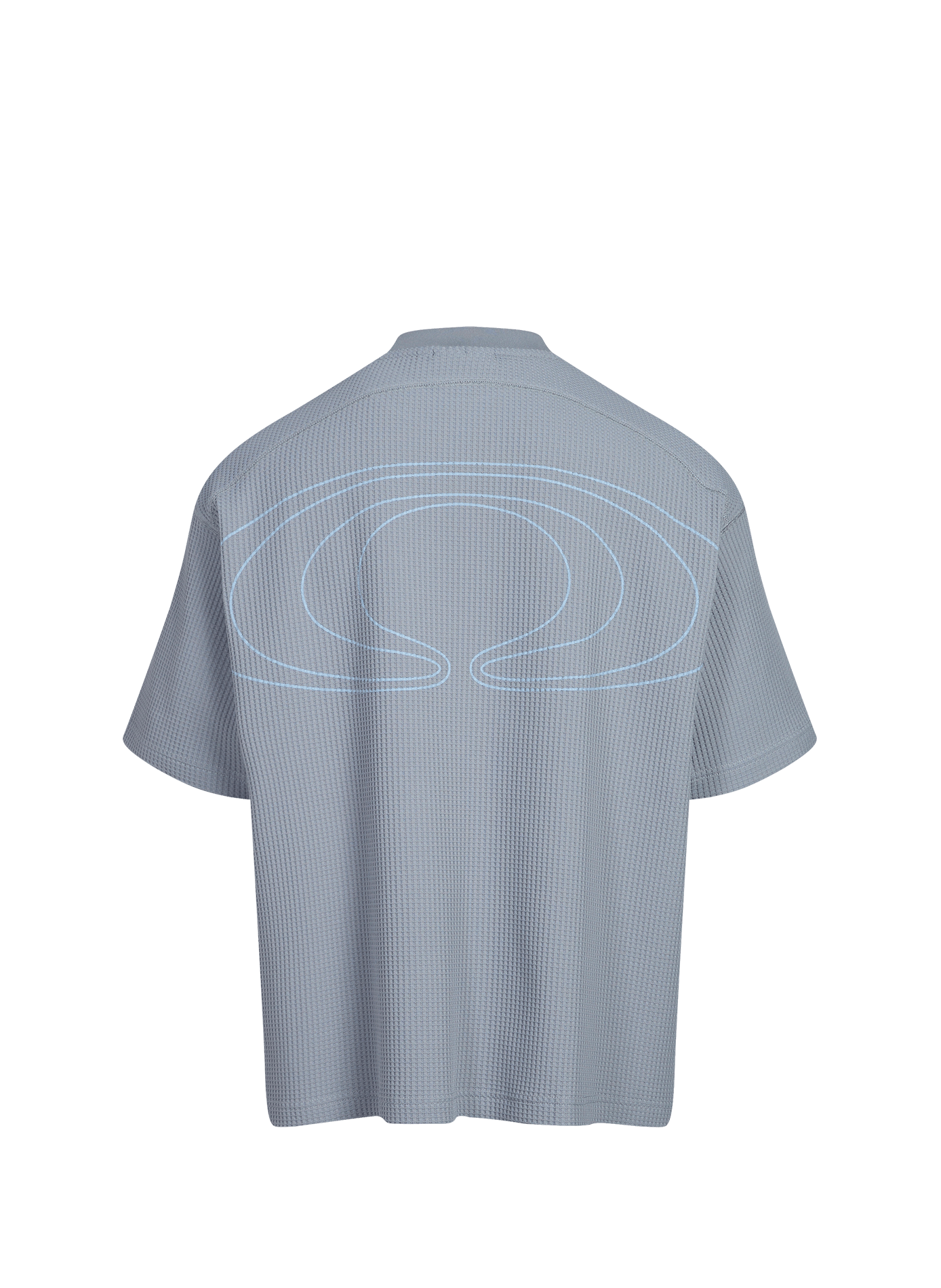 Oversized waffled knit T-shirt RAINS Blue