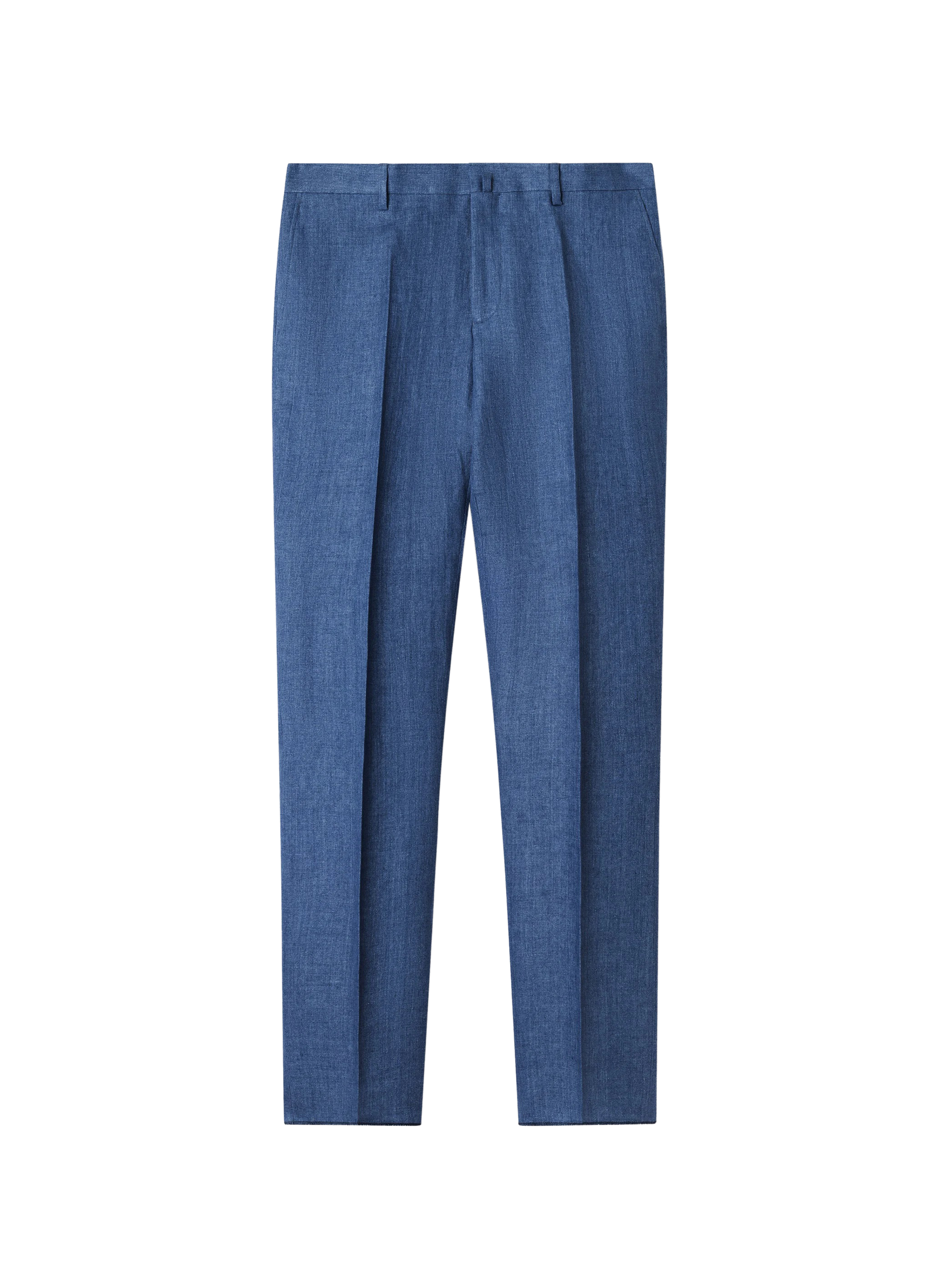 Pantalon ajusté Hopsack en lin HACKETT Bleu