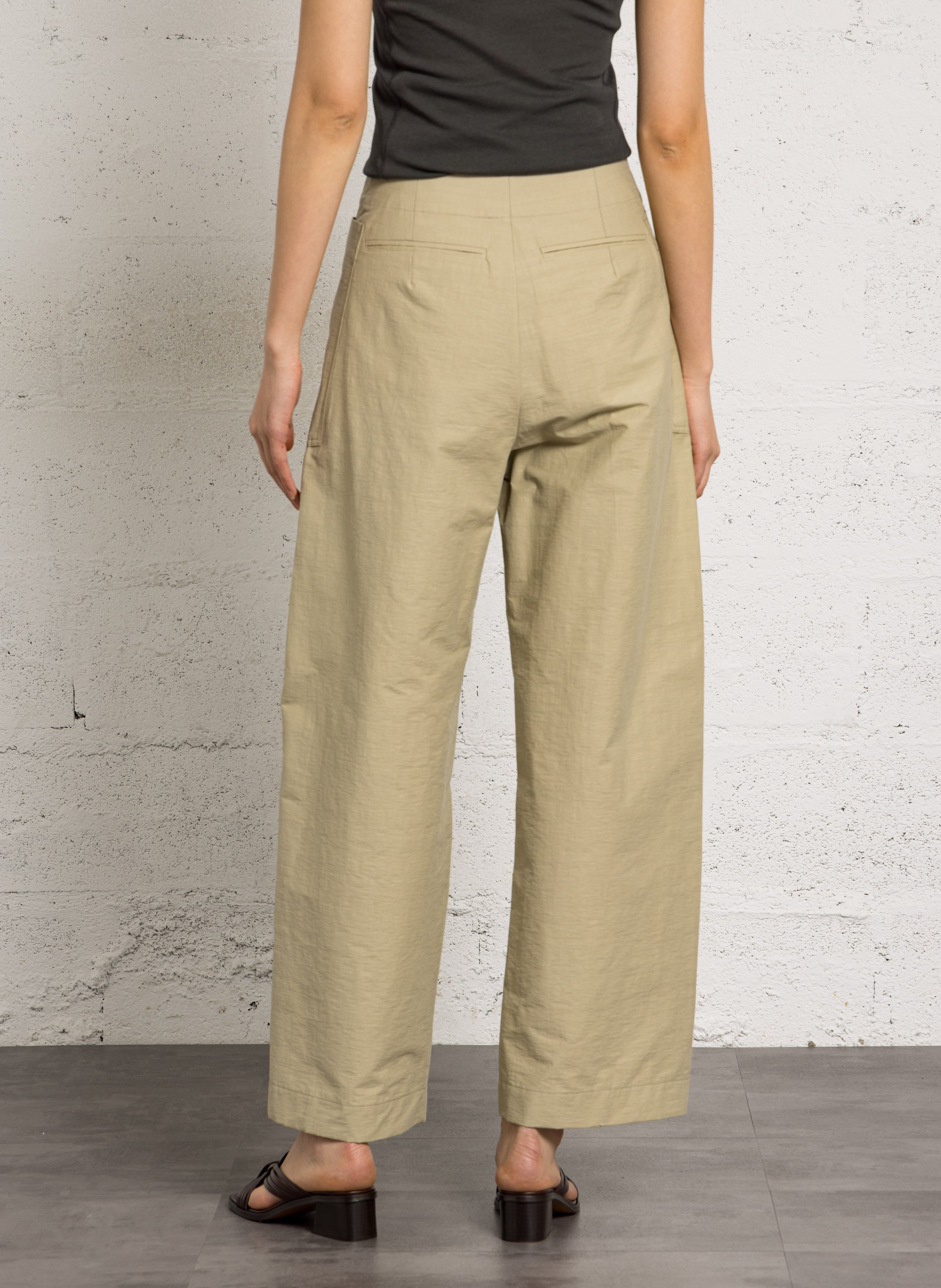 Pantalon large en coton bio mélangé hero SOEUR Vert