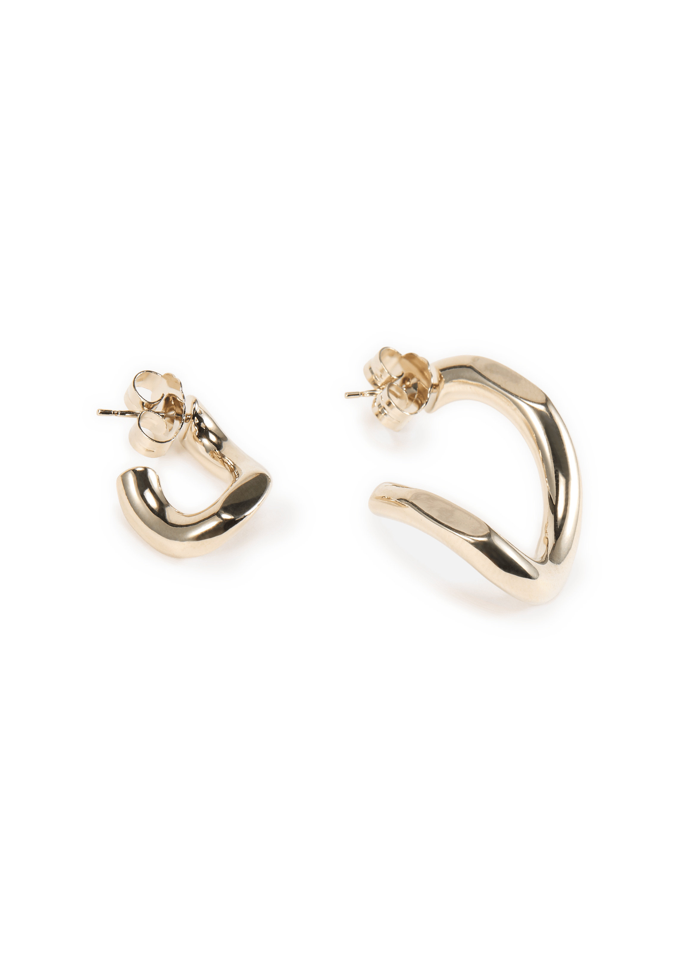 Boucles d'oreilles torsadées Yara en laiton JUSTINE CLENQUET Doré