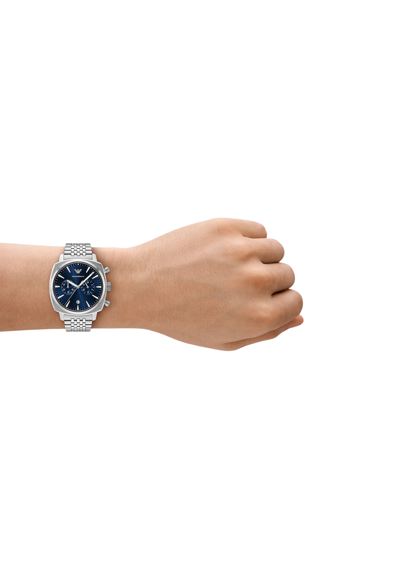 Montre quartz en acier inoxydable ARMANI MONTRES Bleu