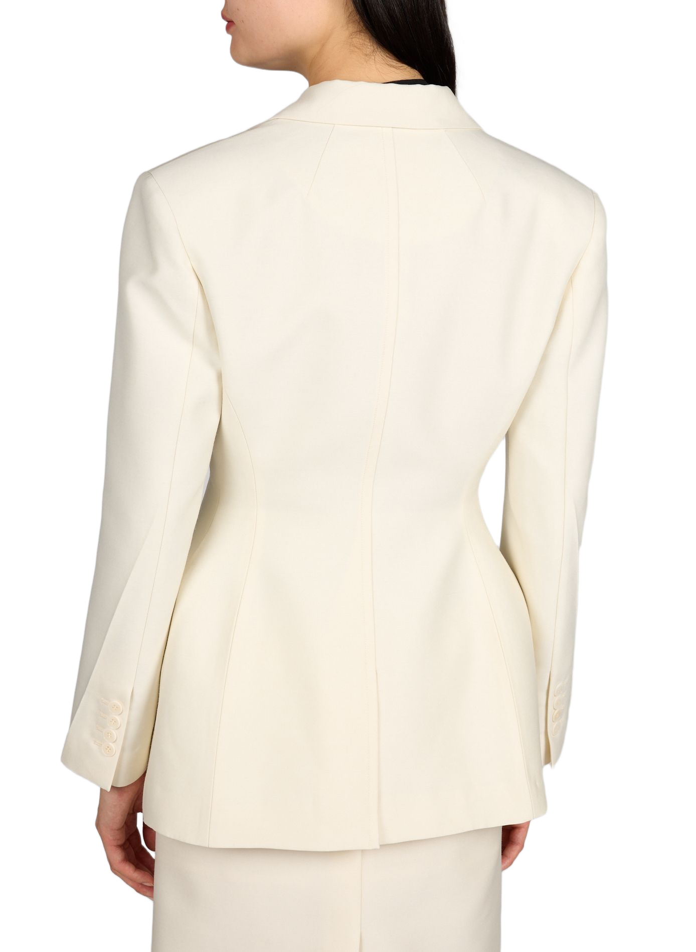 Fitted wool and silk blazer SANDBEIGE Beige