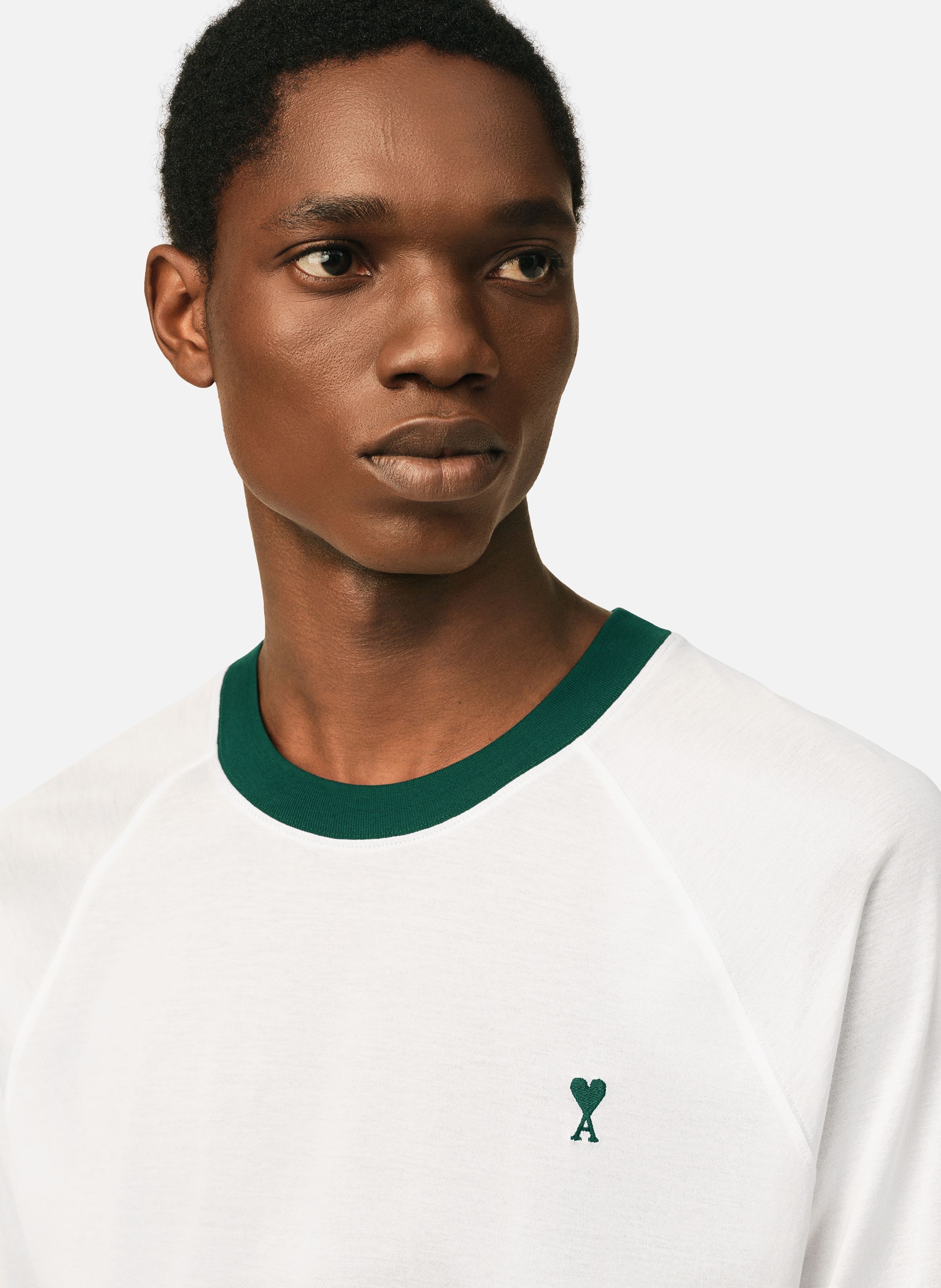 T-shirt ami de coeur en coton AMI PARIS Blanc