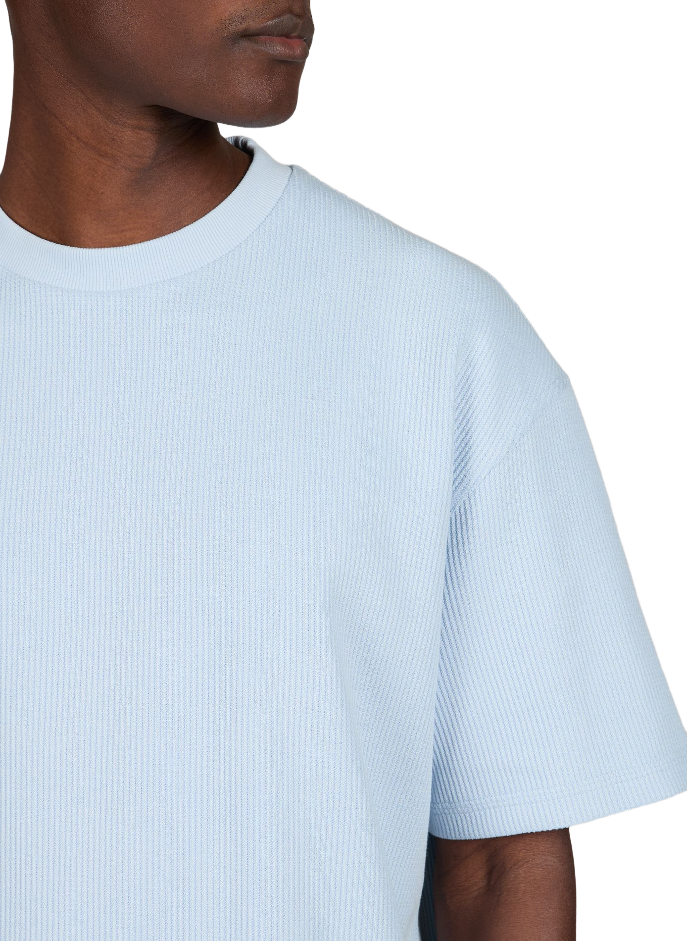 Nuwaffle blended cotton t-shirt HUGO BLUE Blue