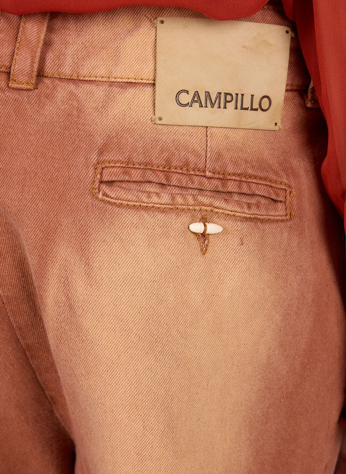 Buttoned-leg cotton jeans CAMPILLO Brown