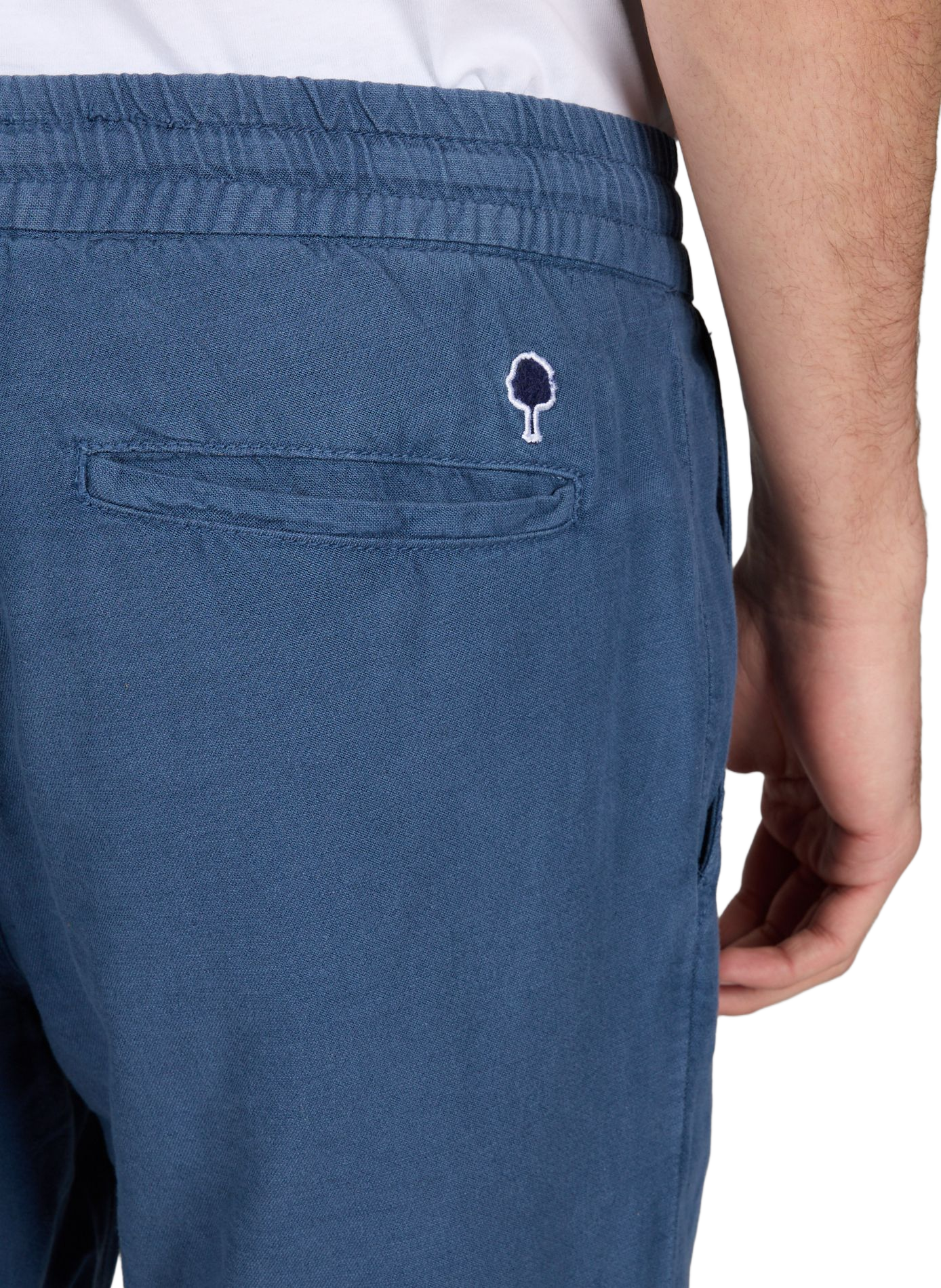 Dreuille cotton and linen blend trousers FAGUO Blue