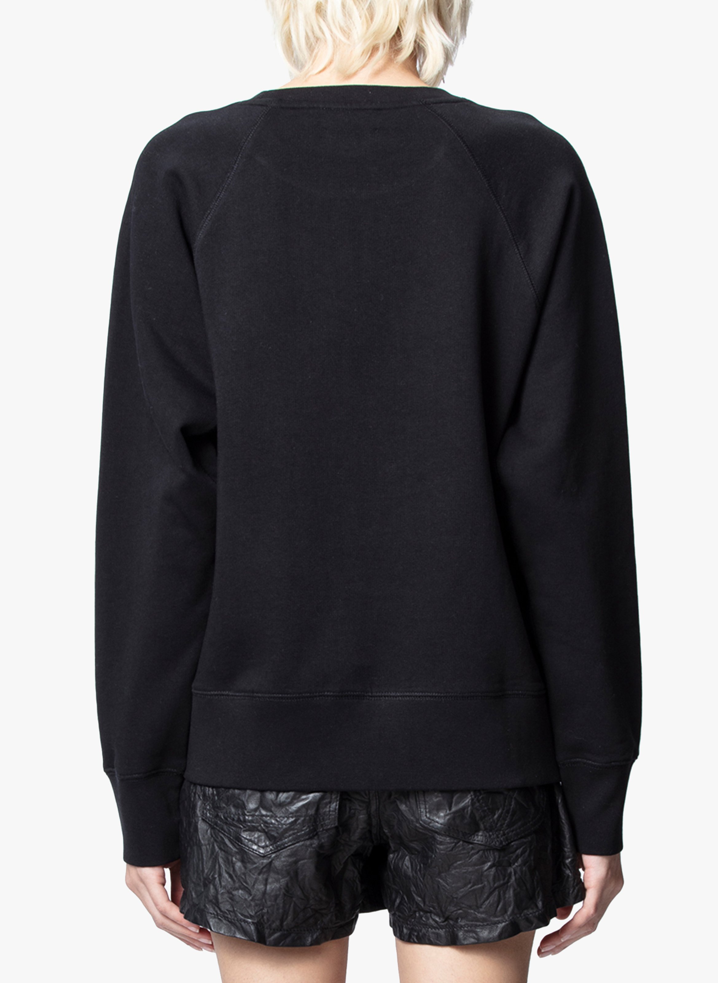 Sweat droit en coton ZADIG&VOLTAIRE Noir