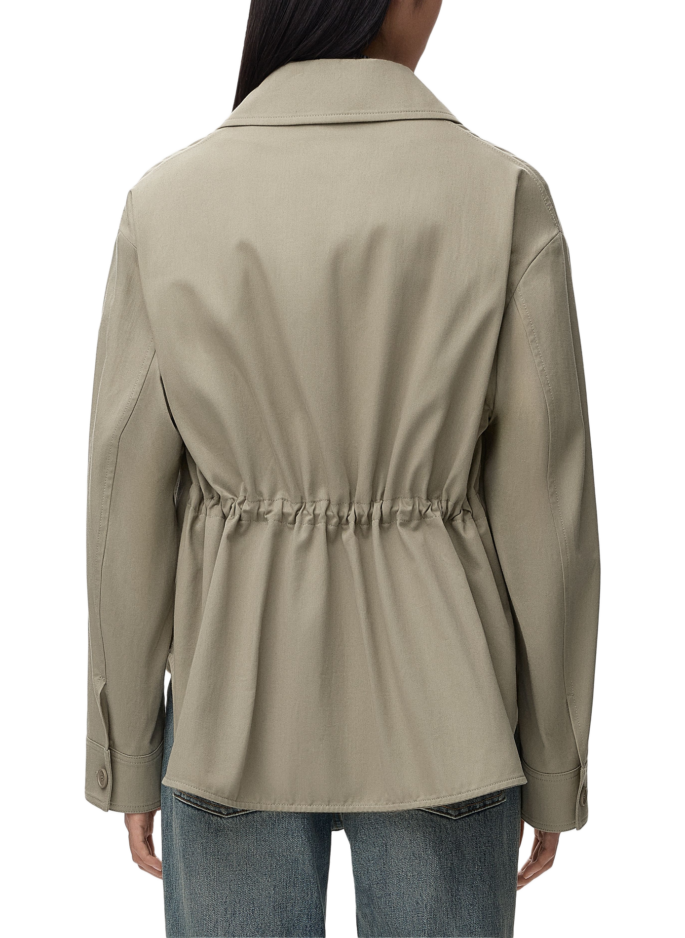 Veste utilitaire en coton et poche en cuir LOEWE Vert