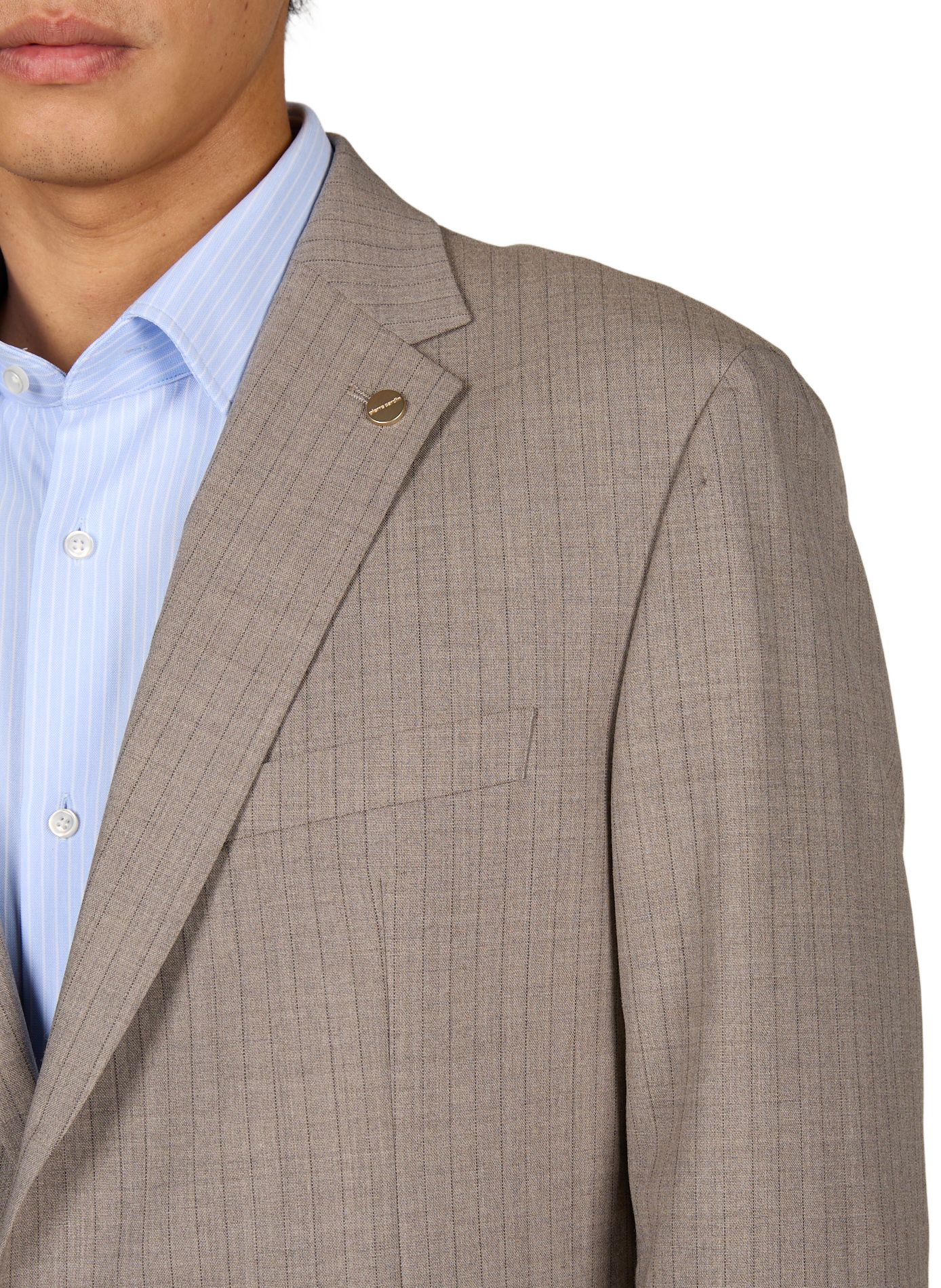Striped wool blend blazer PIERRE CARDIN Grey