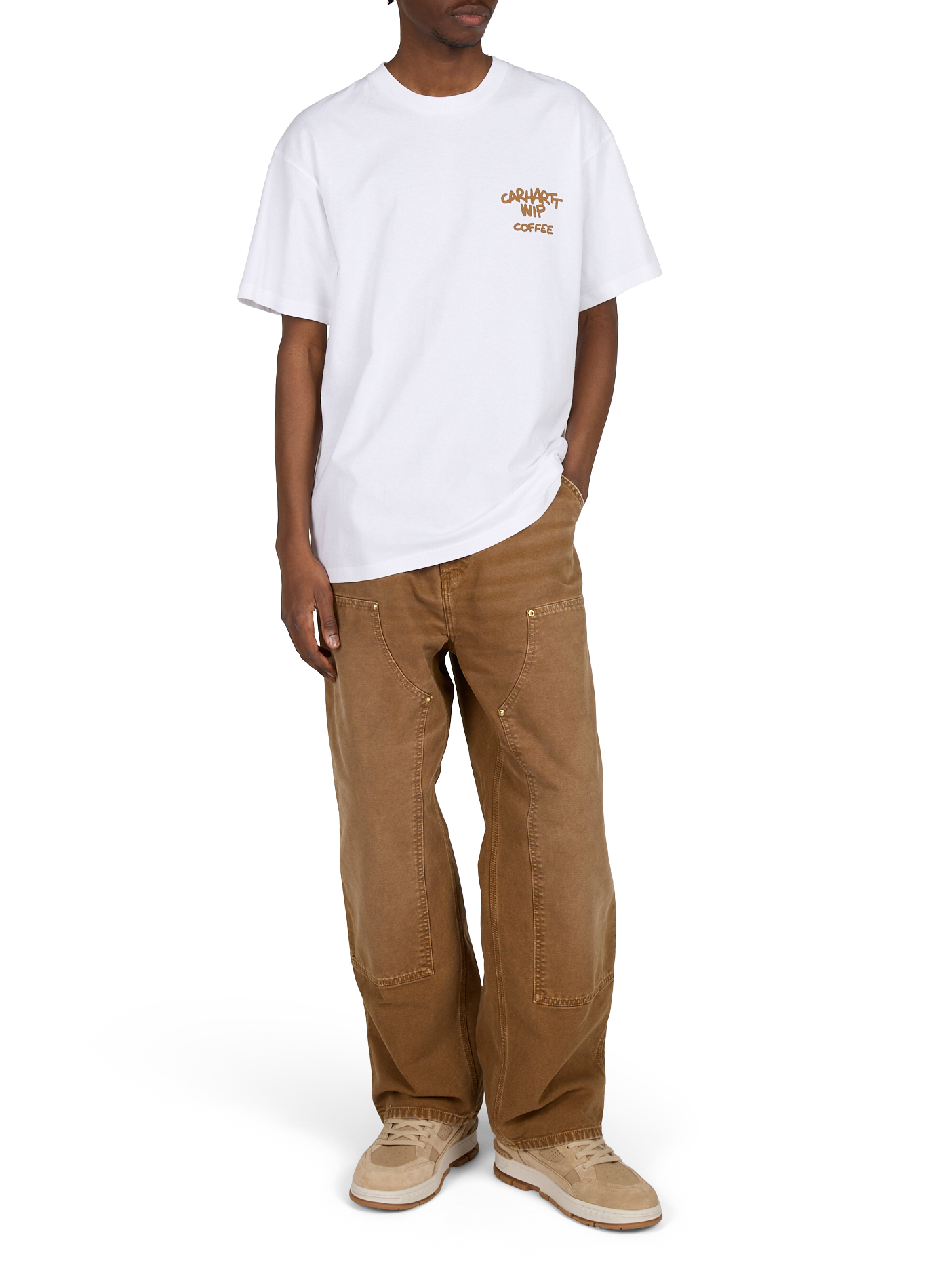Bedrukt T-shirt met korte mouwen van katoen. CARHARTT WIP Wit