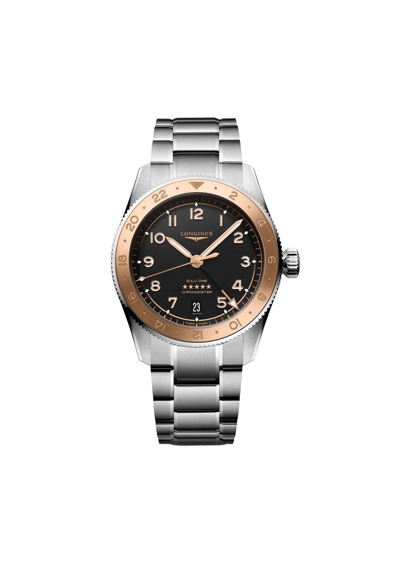 Montre automatique Longines Spirit en acier inoxydable LONGINES Noir
