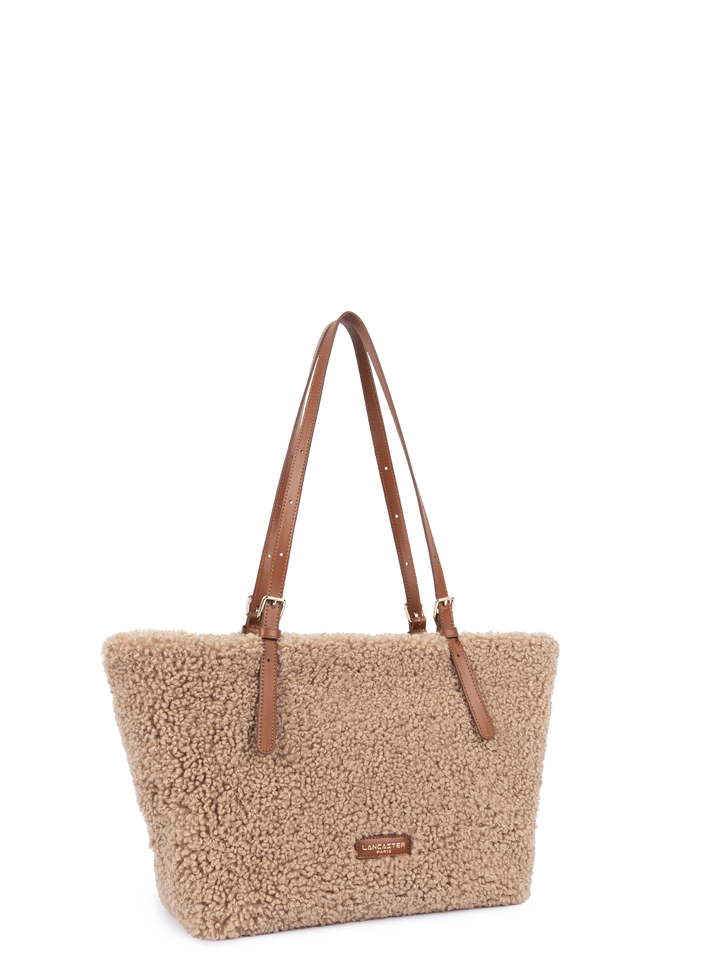 Sac cabas épaule - moumoute LANCASTER Marron