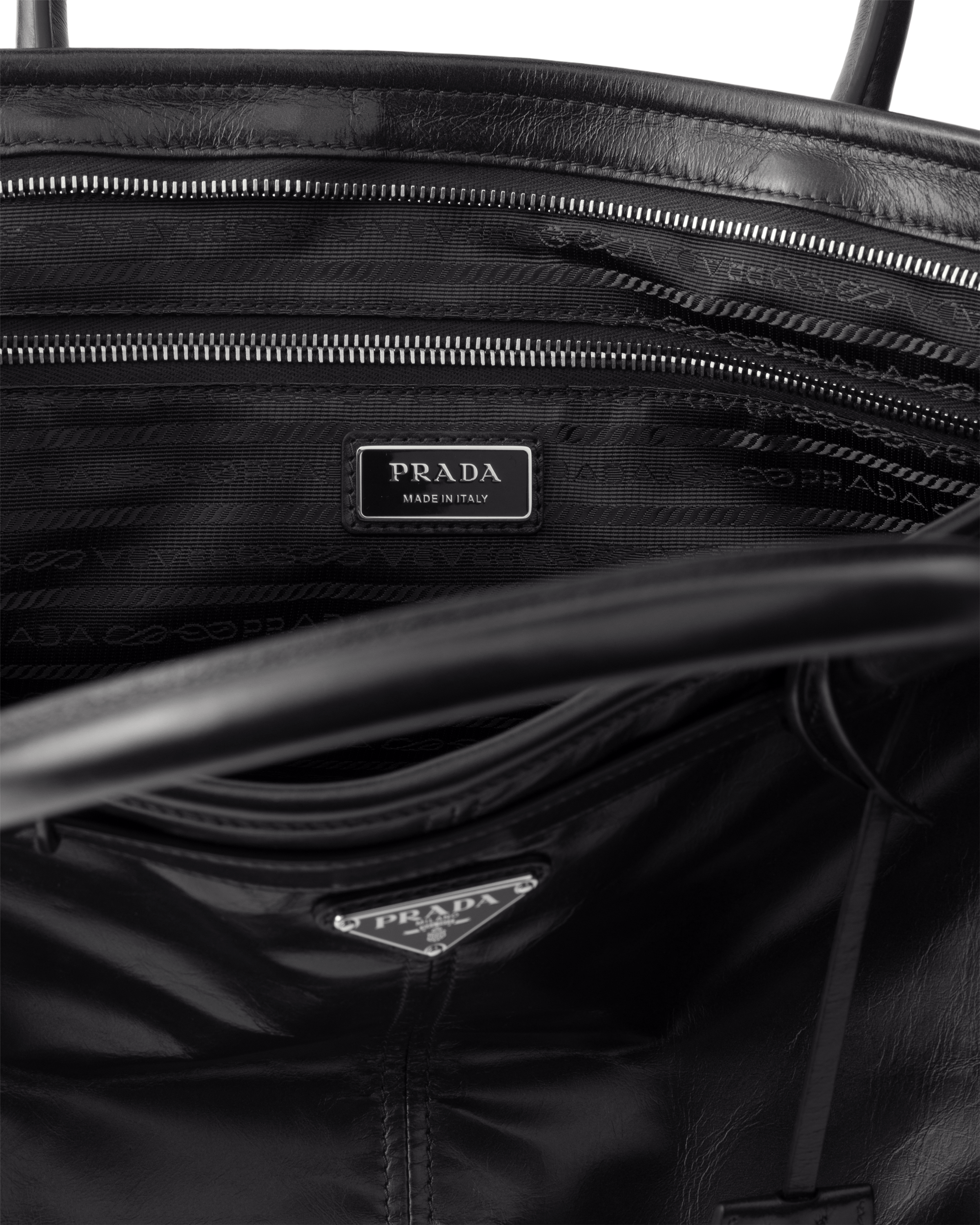Cabas prada bonnie en cuir PRADA Noir