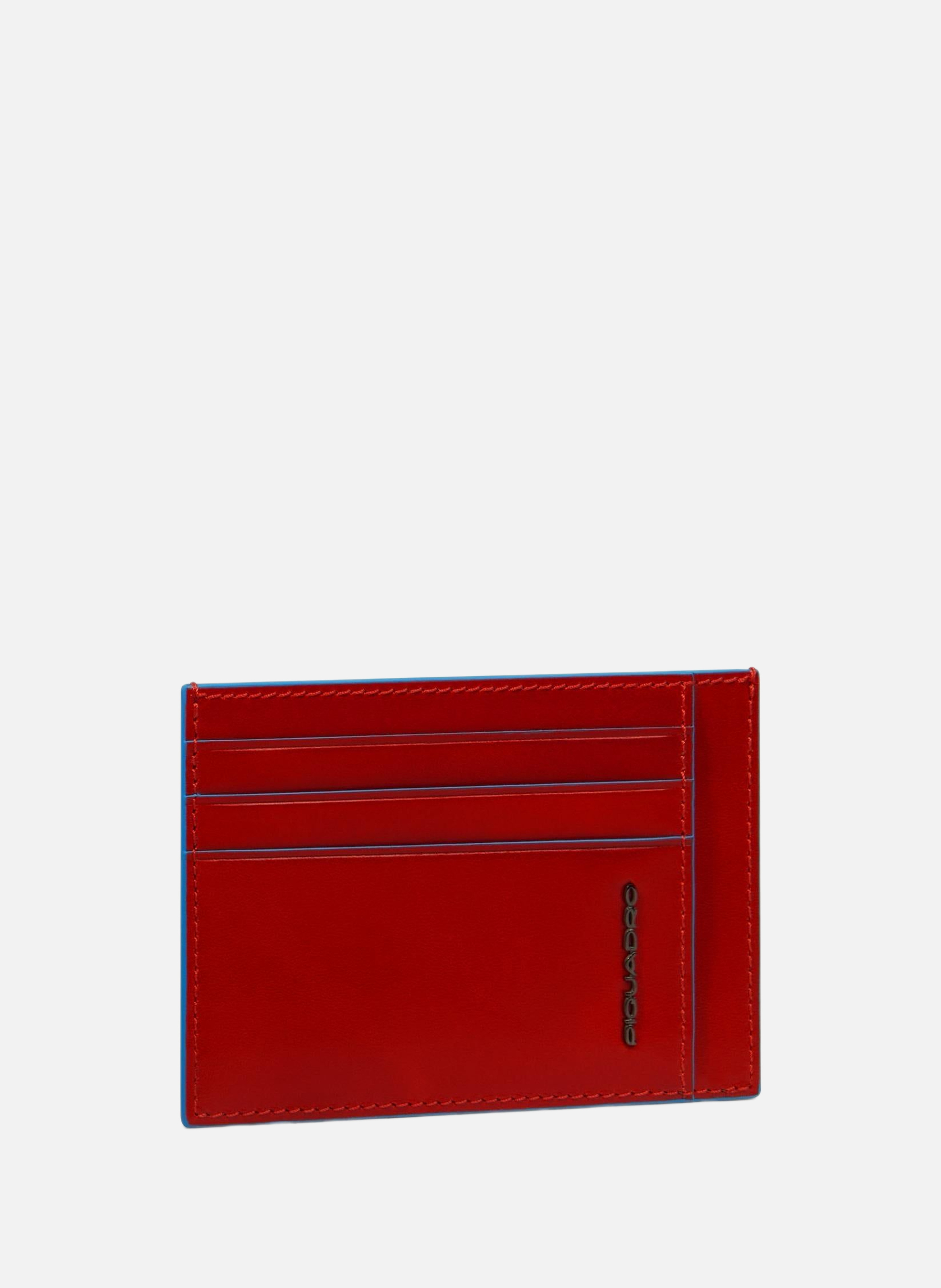 Porte-cartes de crédit homme fin en cuir PIQUADRO Marron