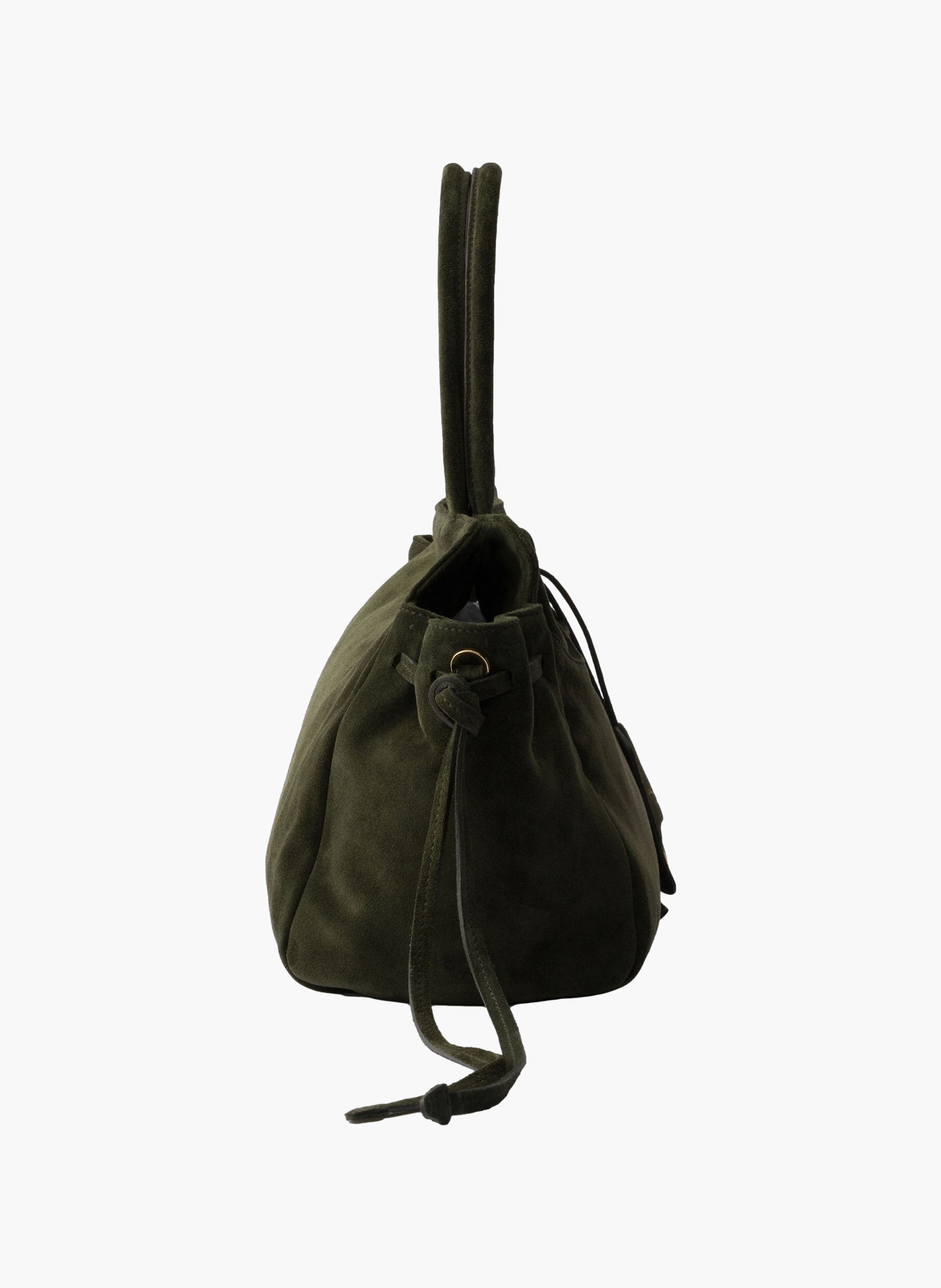 Grand sac prada allusion en veau velours PRADA Vert