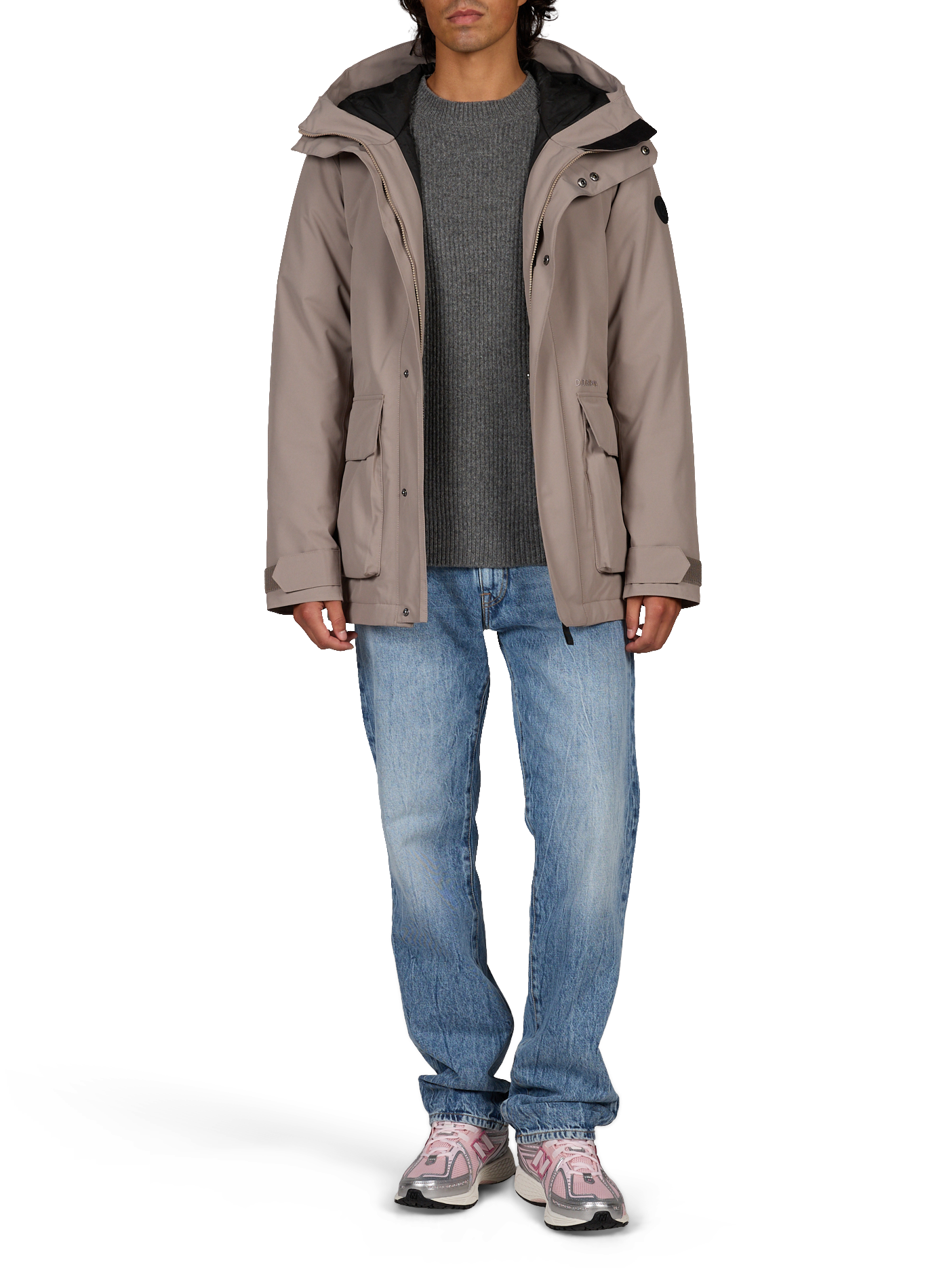 Rechte parka met capuchon DIDRIKSONS Bruin