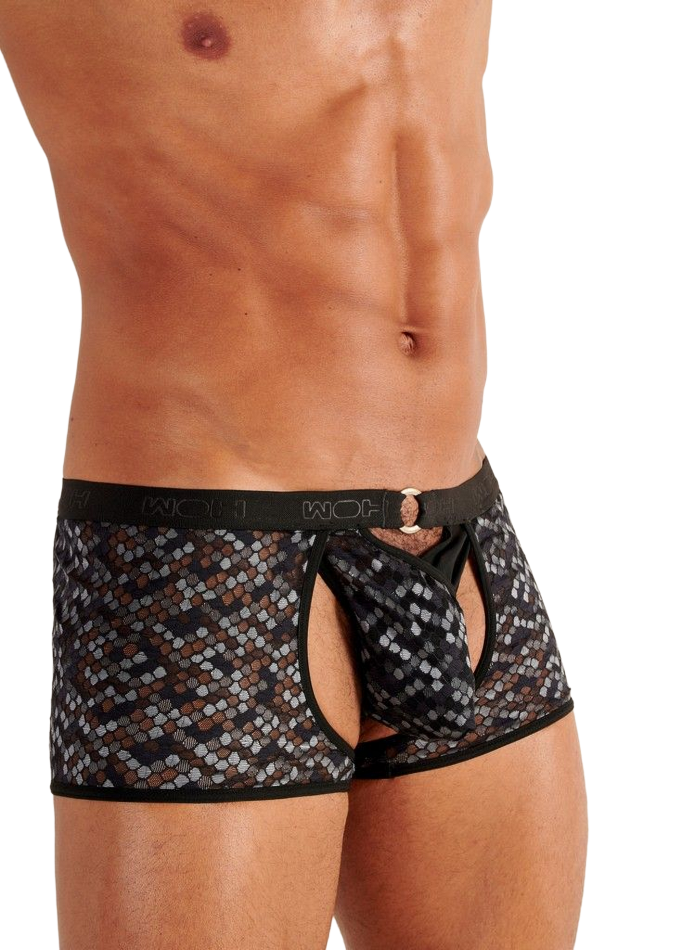 Lace boxer thong WOH Black