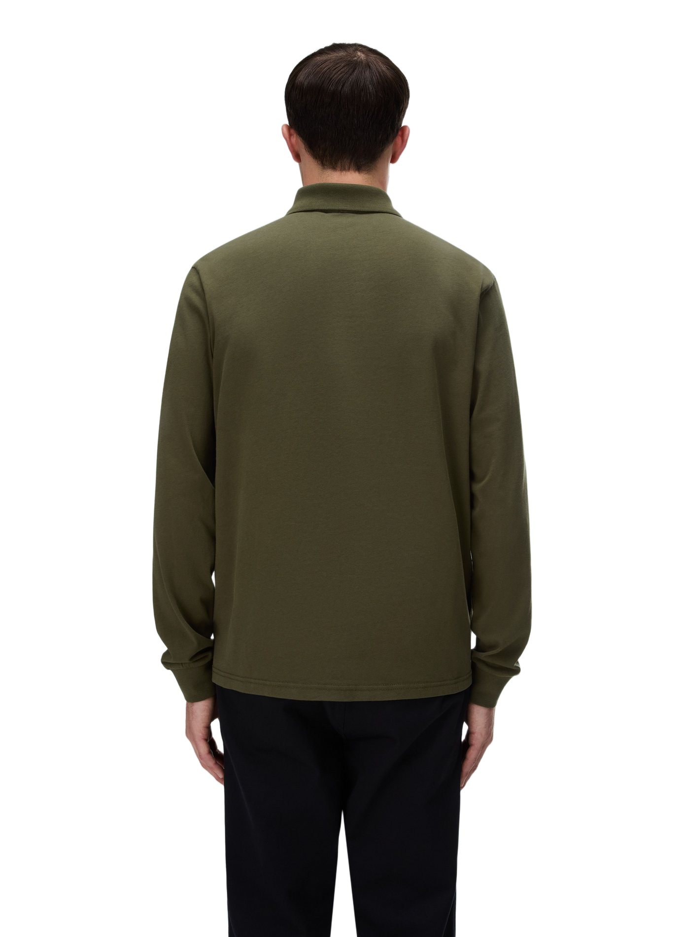 Plain long-sleeved polo shirt NAPAPIJRI Khaki