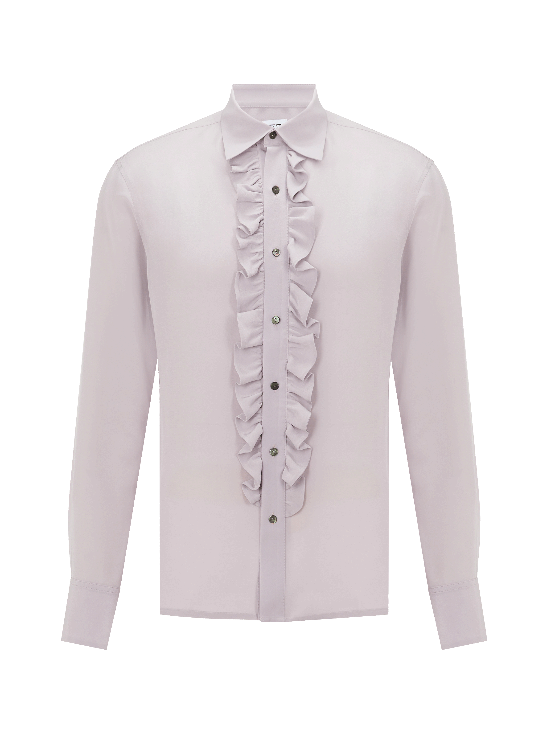 Chemise à volants en soie