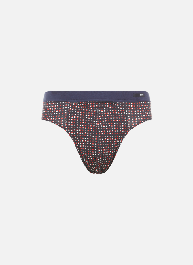 Printed cotton and modal-blend briefs HOM
