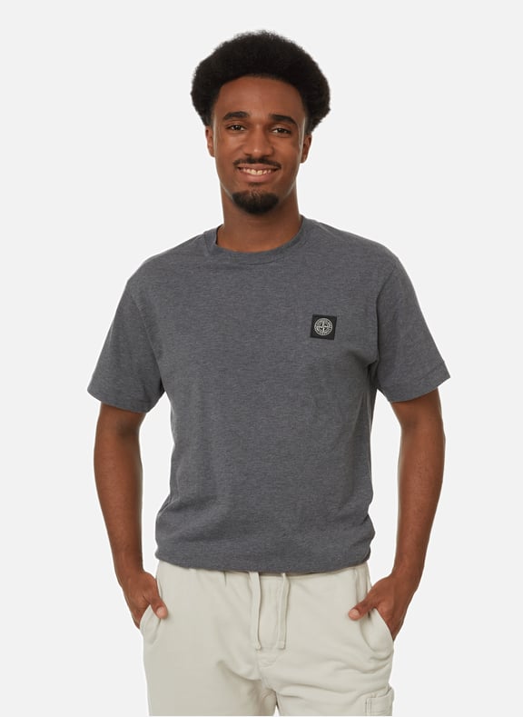 Cotton T-shirt Grey by STONE ISLAND STONE ISLAND Cotton T-shirt Grey