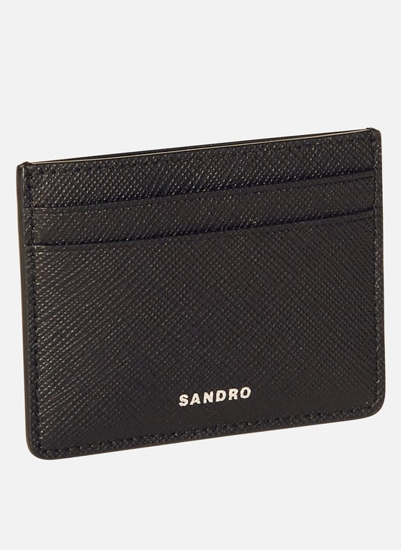 Porte-cartes en cuir Noir by SANDRO SANDRO Porte-cartes en cuir Noir