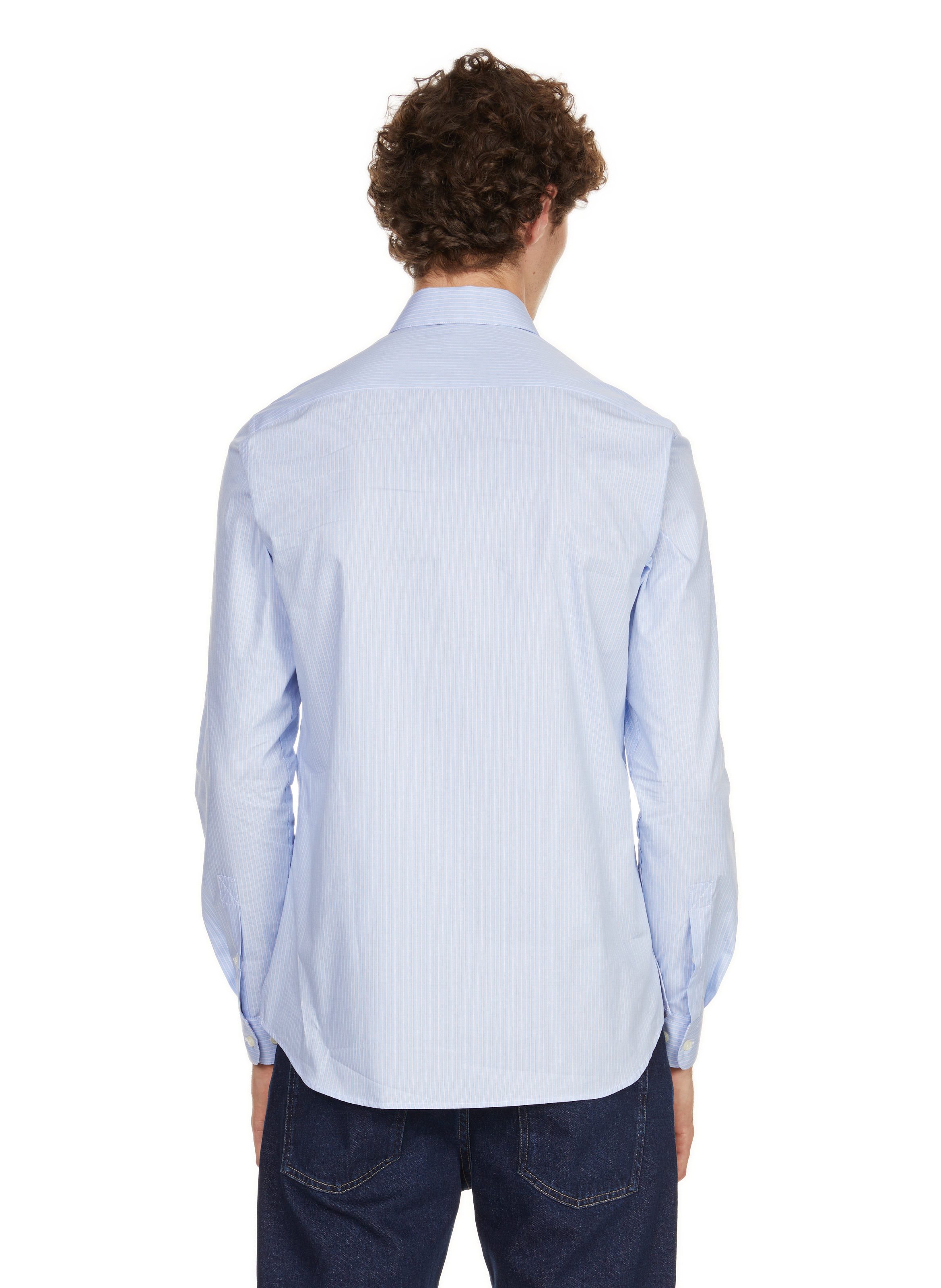 Striped slim fit shirt AU PRINTEMPS PARIS Blue