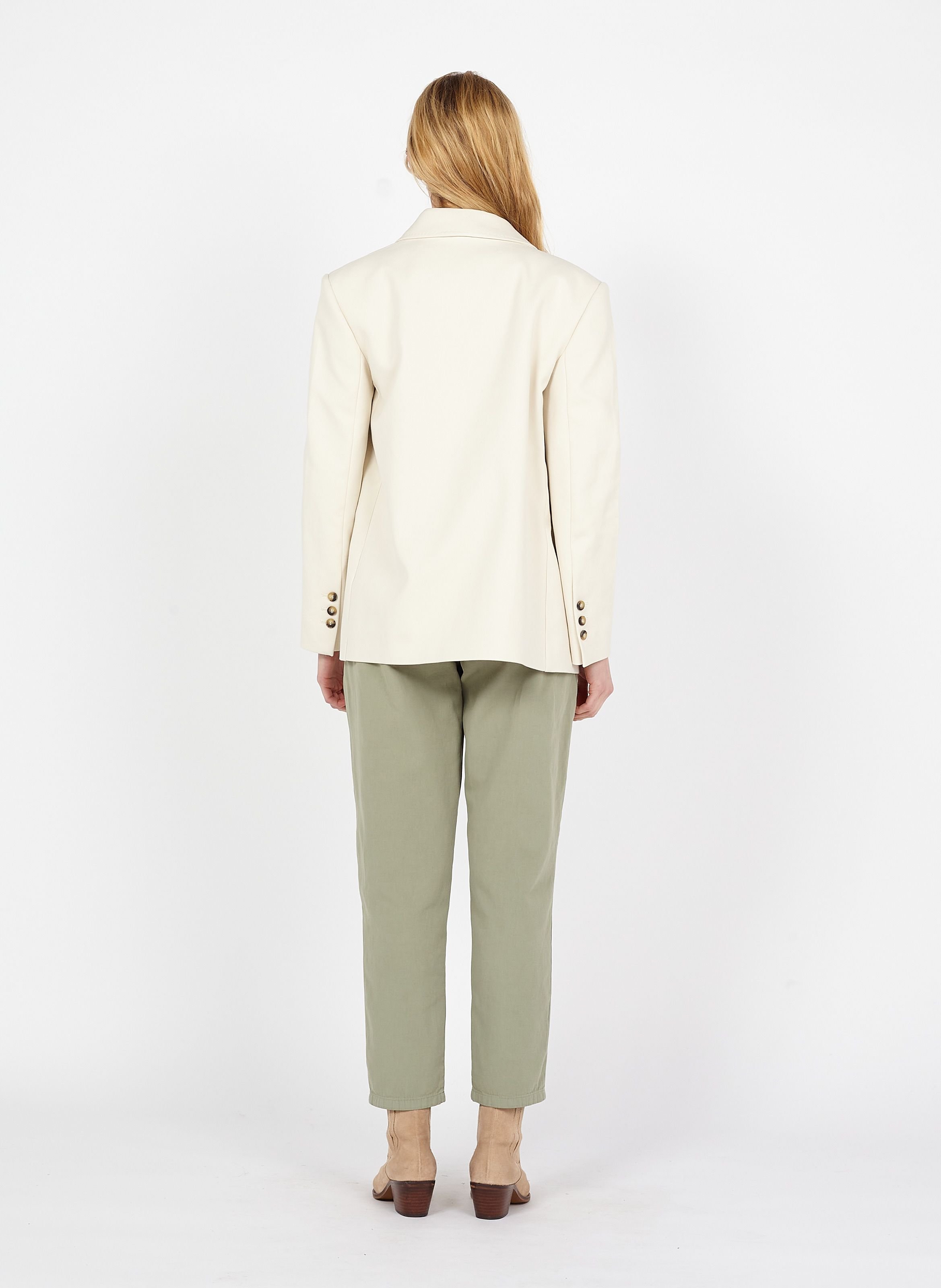 Tee-shirt ample col rond en coton fizvalley AMERICAN VINTAGE Blanc