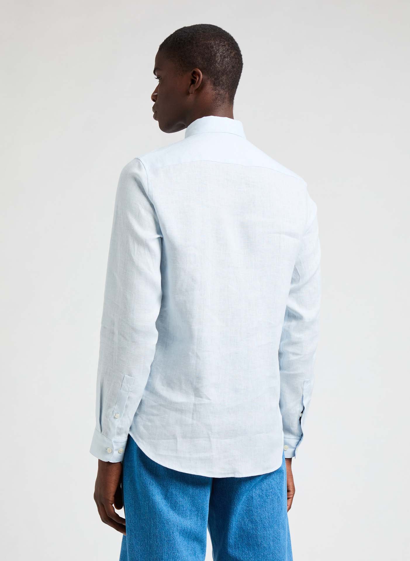 Linen Flin Shirt AU PRINTEMPS PARIS Blue