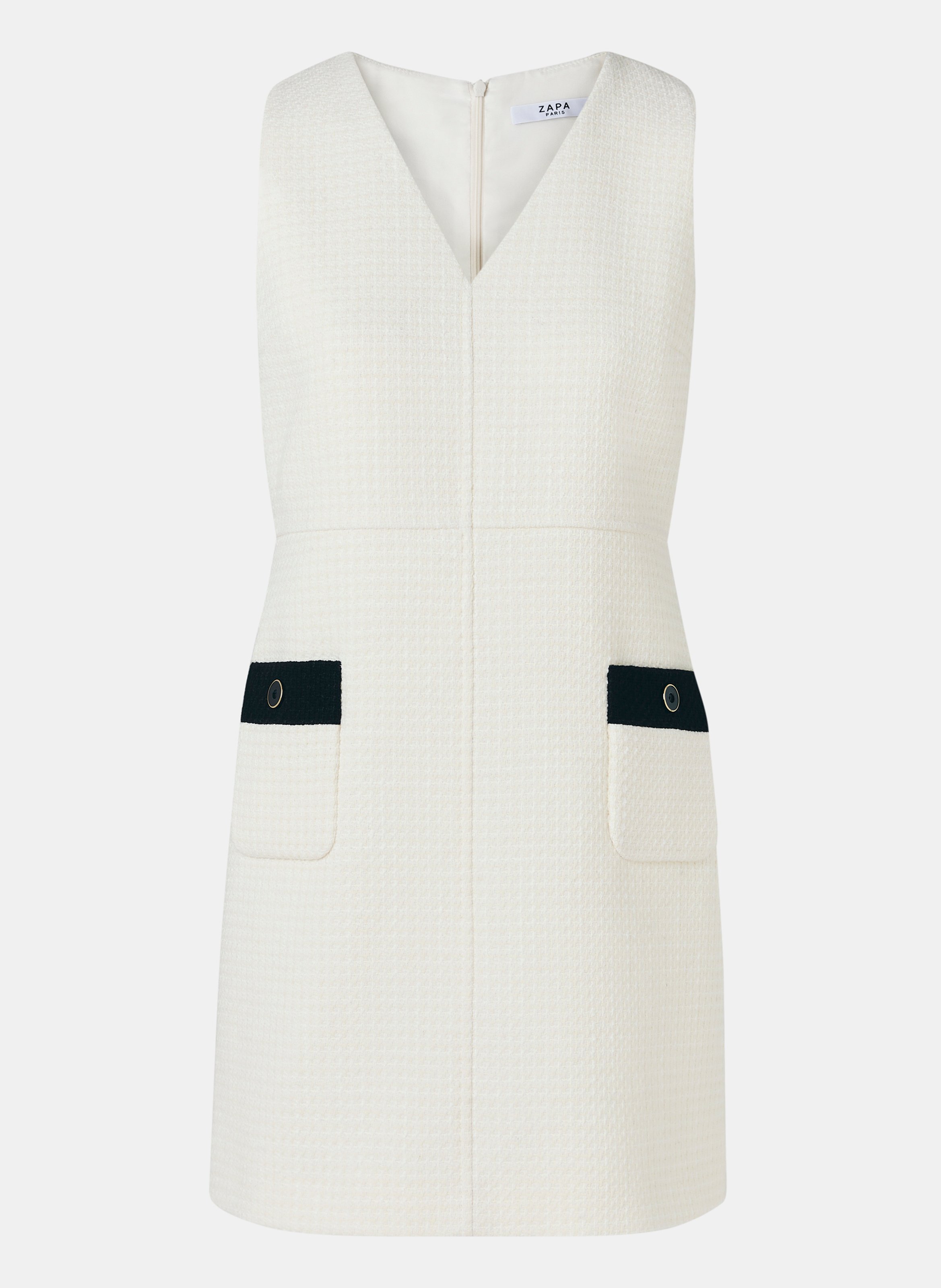 Robe ecru trapèze - raisin ZAPA Blanc