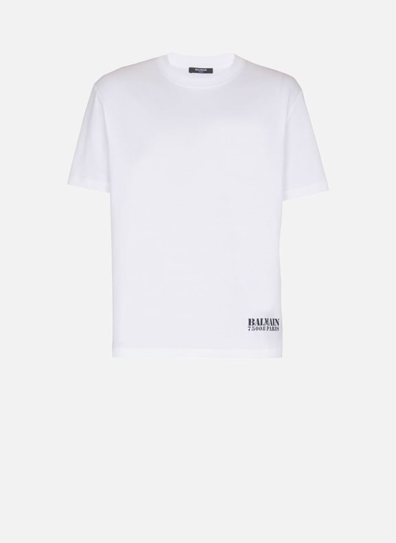 T-shirt imprimé small balmain stamp Blanc by BALMAIN BALMAIN T-shirt imprimé small balmain stamp Blanc