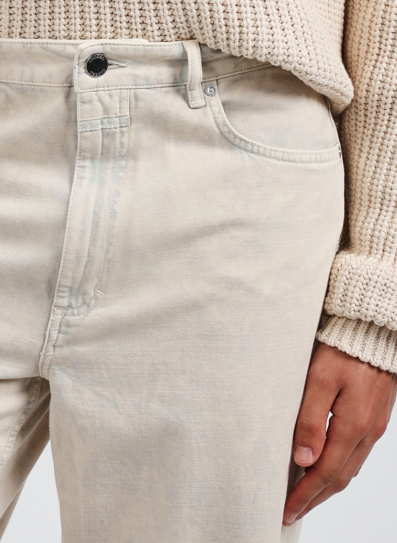 Faded cotton jeans CLOSED Grey