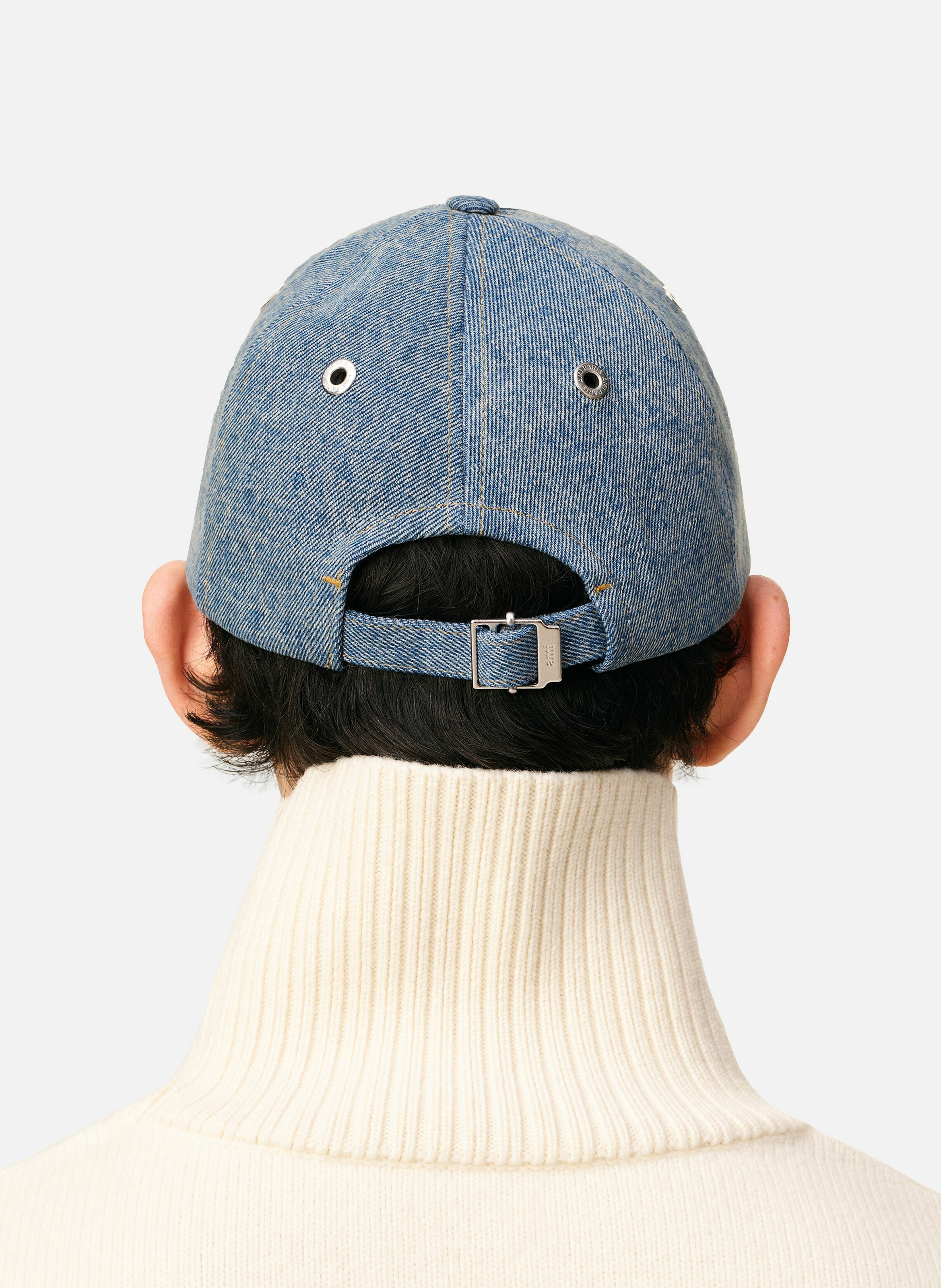 Casquette broderie ami de coeur en coton unisexe AMI PARIS Bleu