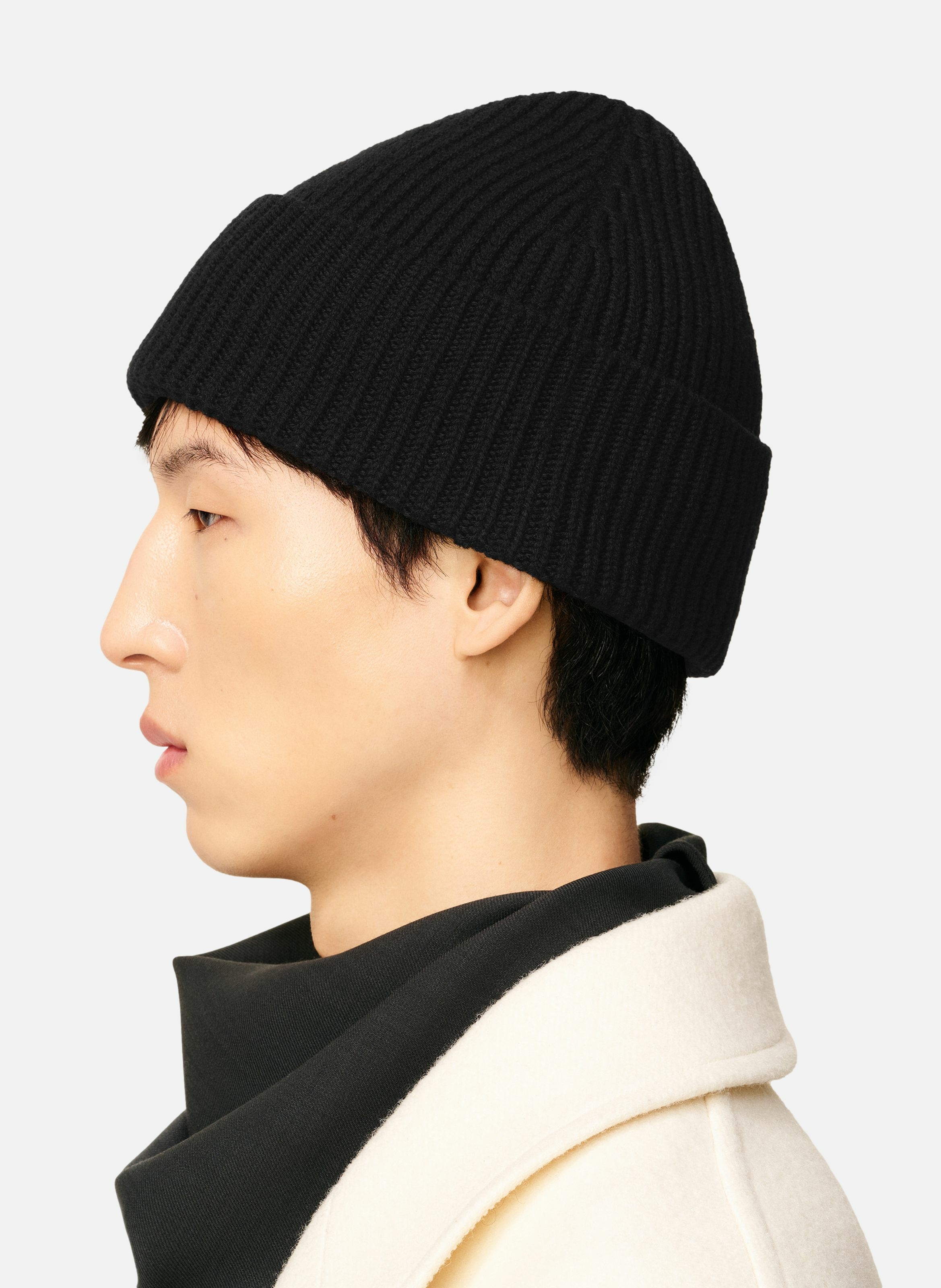 Bonnet ami de coeur en laine unisexe AMI PARIS Noir