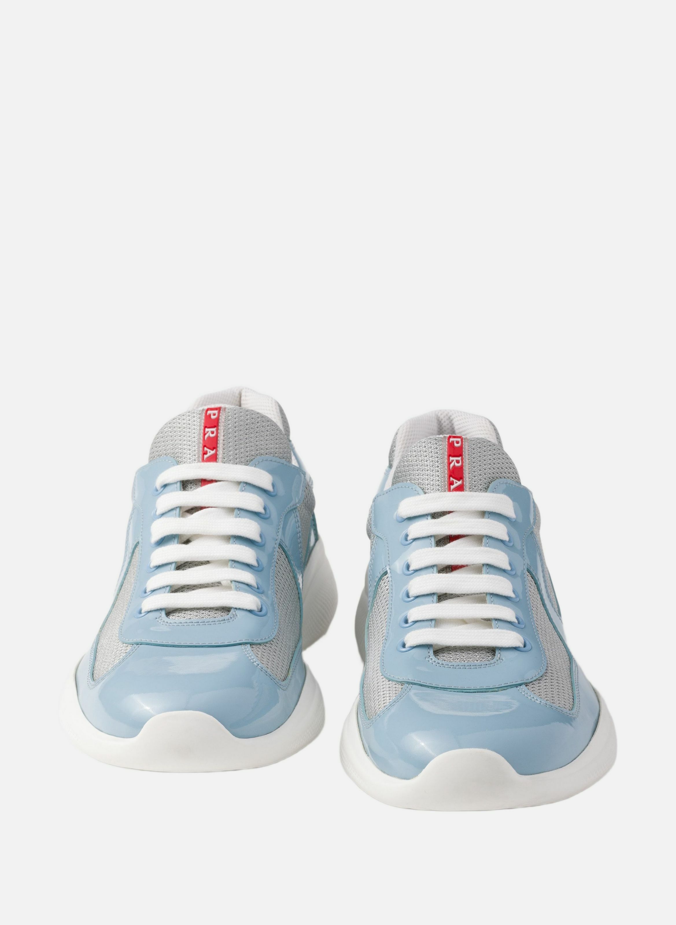 Sneakers prada america’s cup en cuir verni et tiss PRADA Bleu