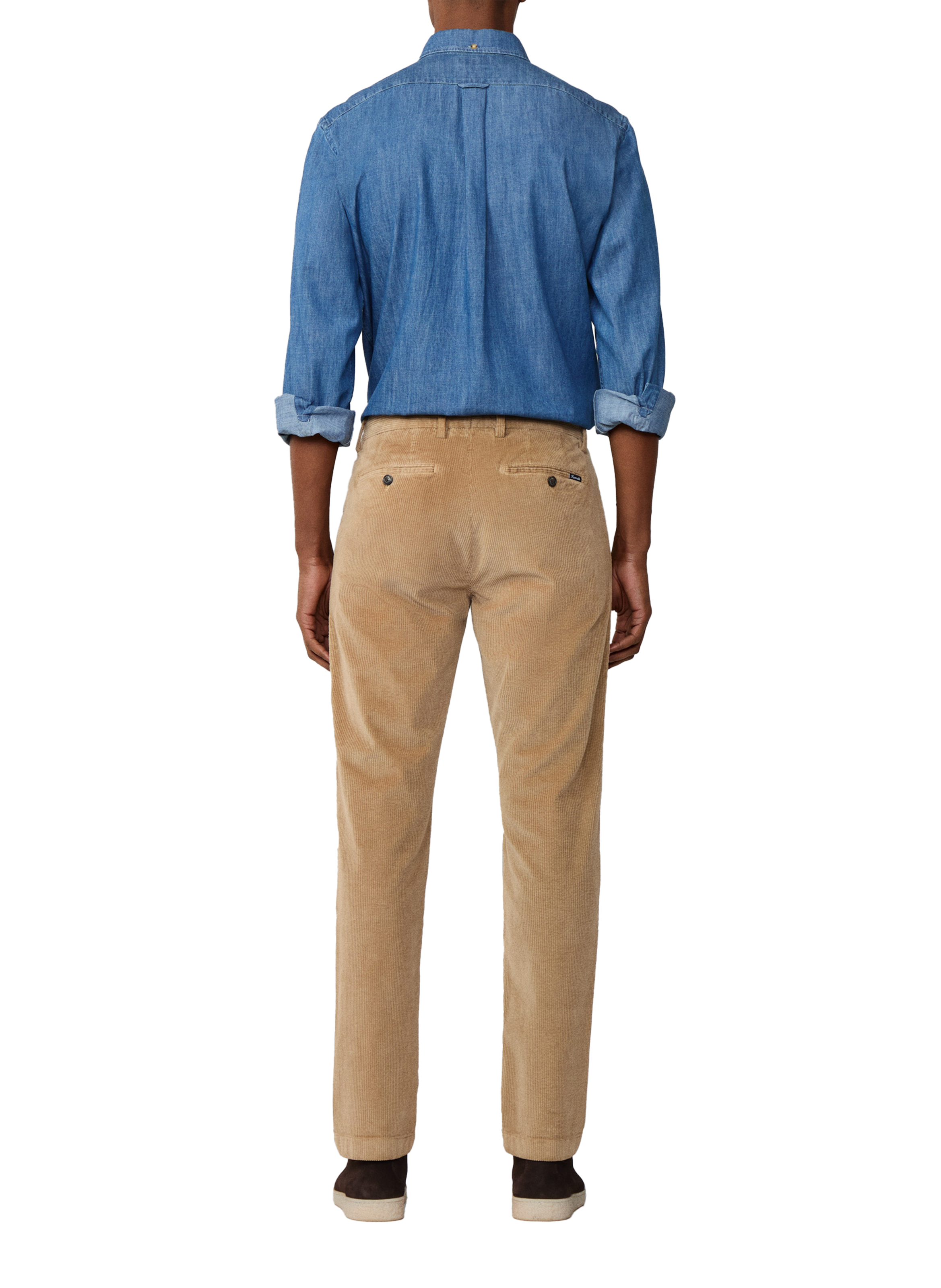 Pantalon chino en velours côtelé FACONNABLE Beige